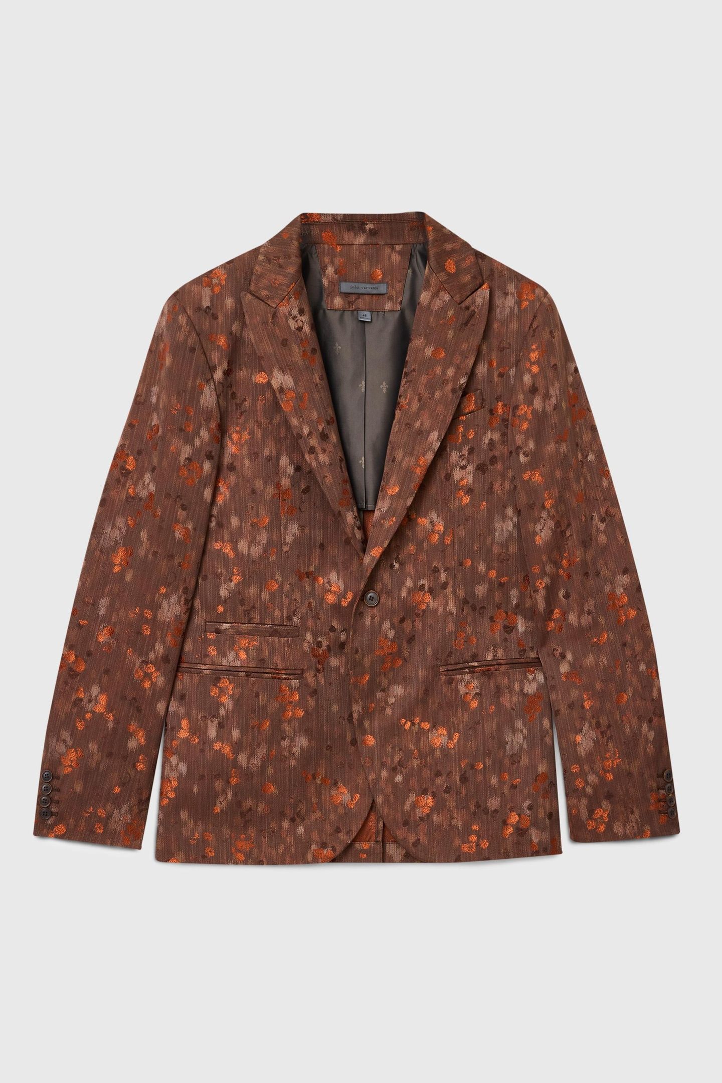 EDENWARD JACKET - WIDE PEAK LAPEL ONE BUTTON HAZELNUT 2