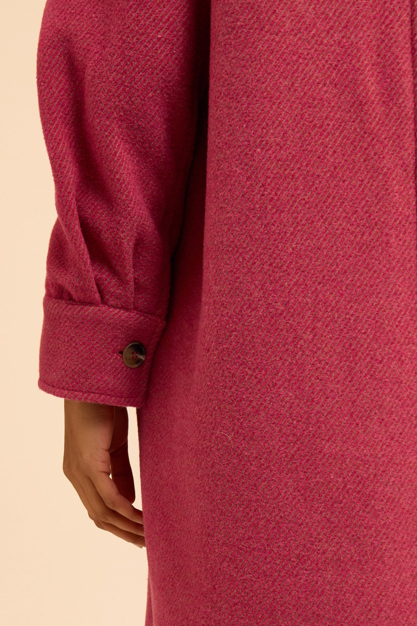 PINK STRIPED LONG COAT 5
