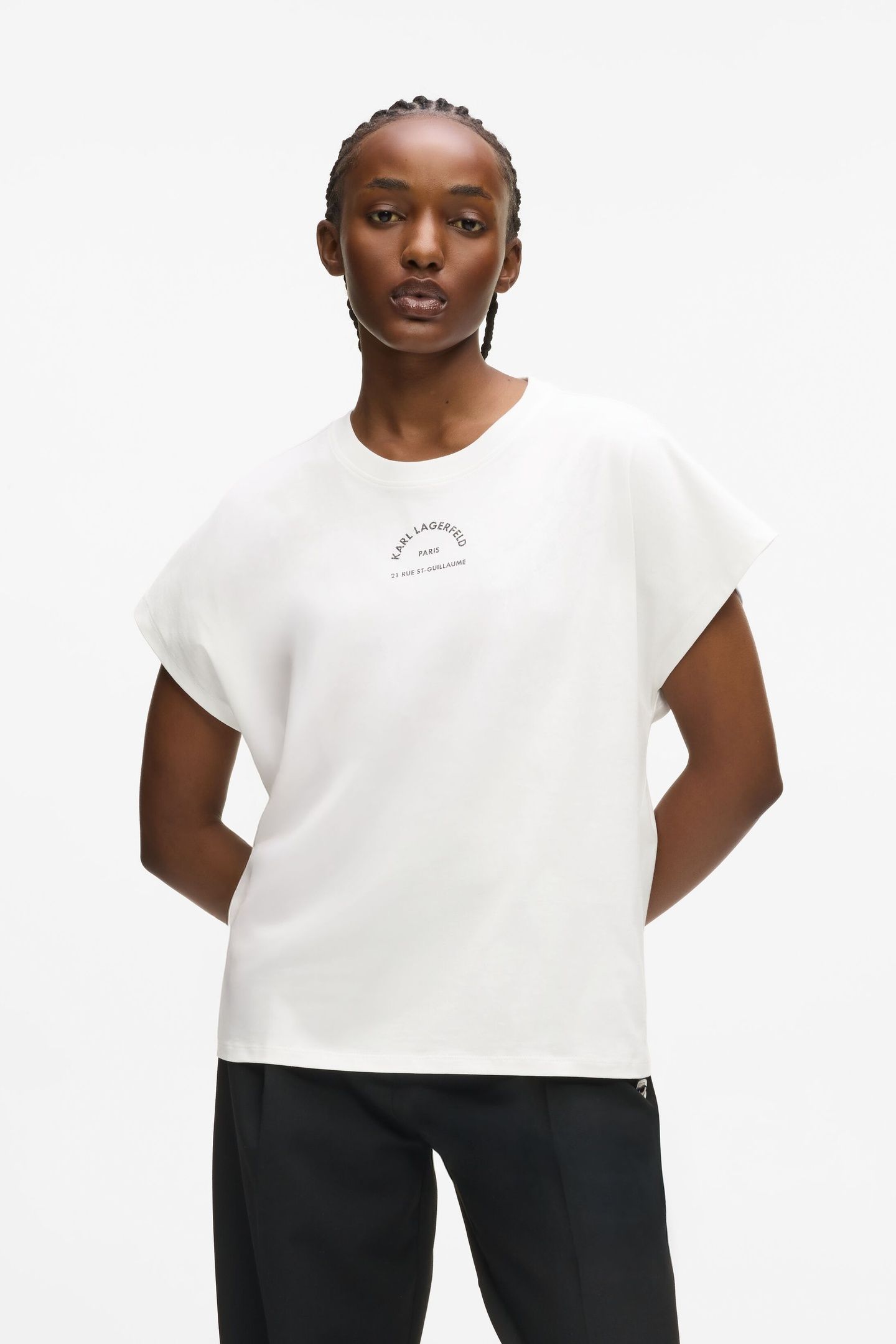 RSG GLITTER RELAXED T-SHIRT WHITE 1