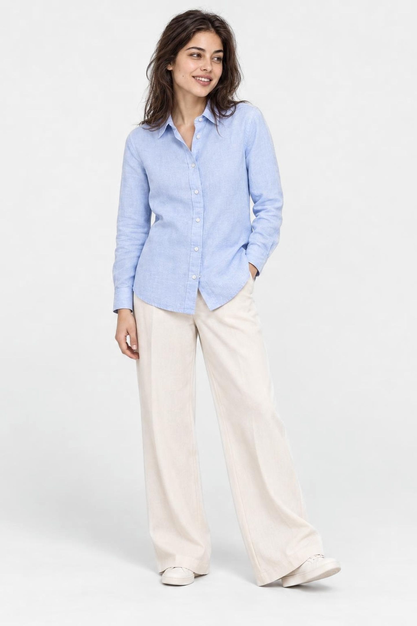 STRETCH PIQUE SHIRT LIGHT BLUE 2