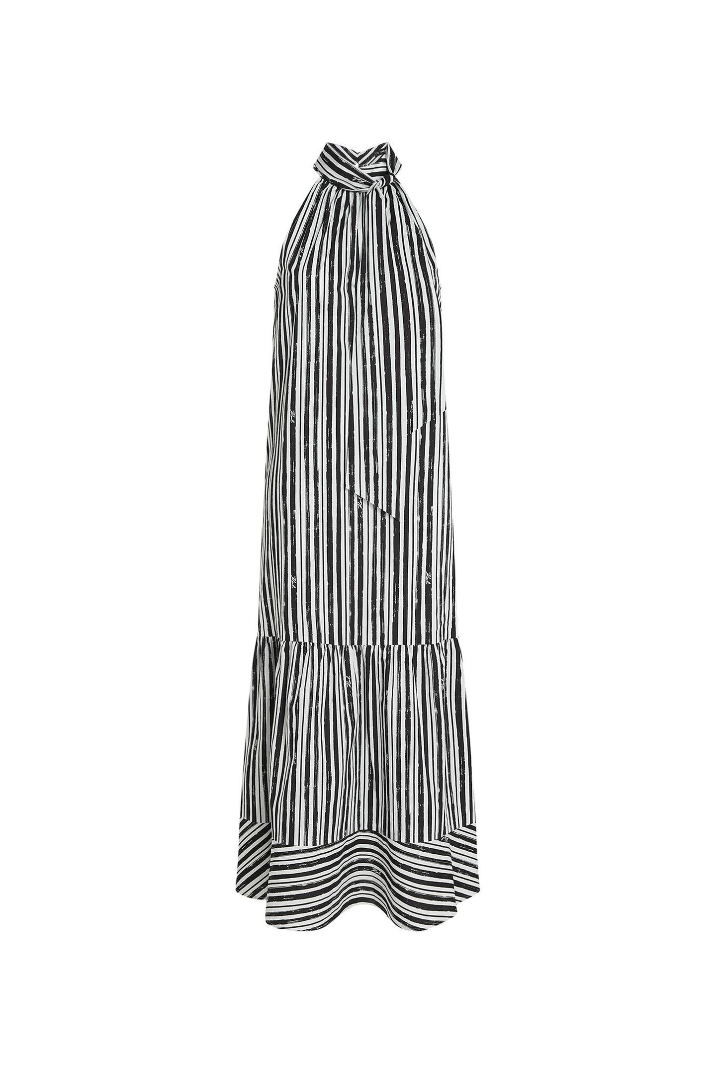 MAXI COTTON STRIPE DRESS BLACK STRIPES 4