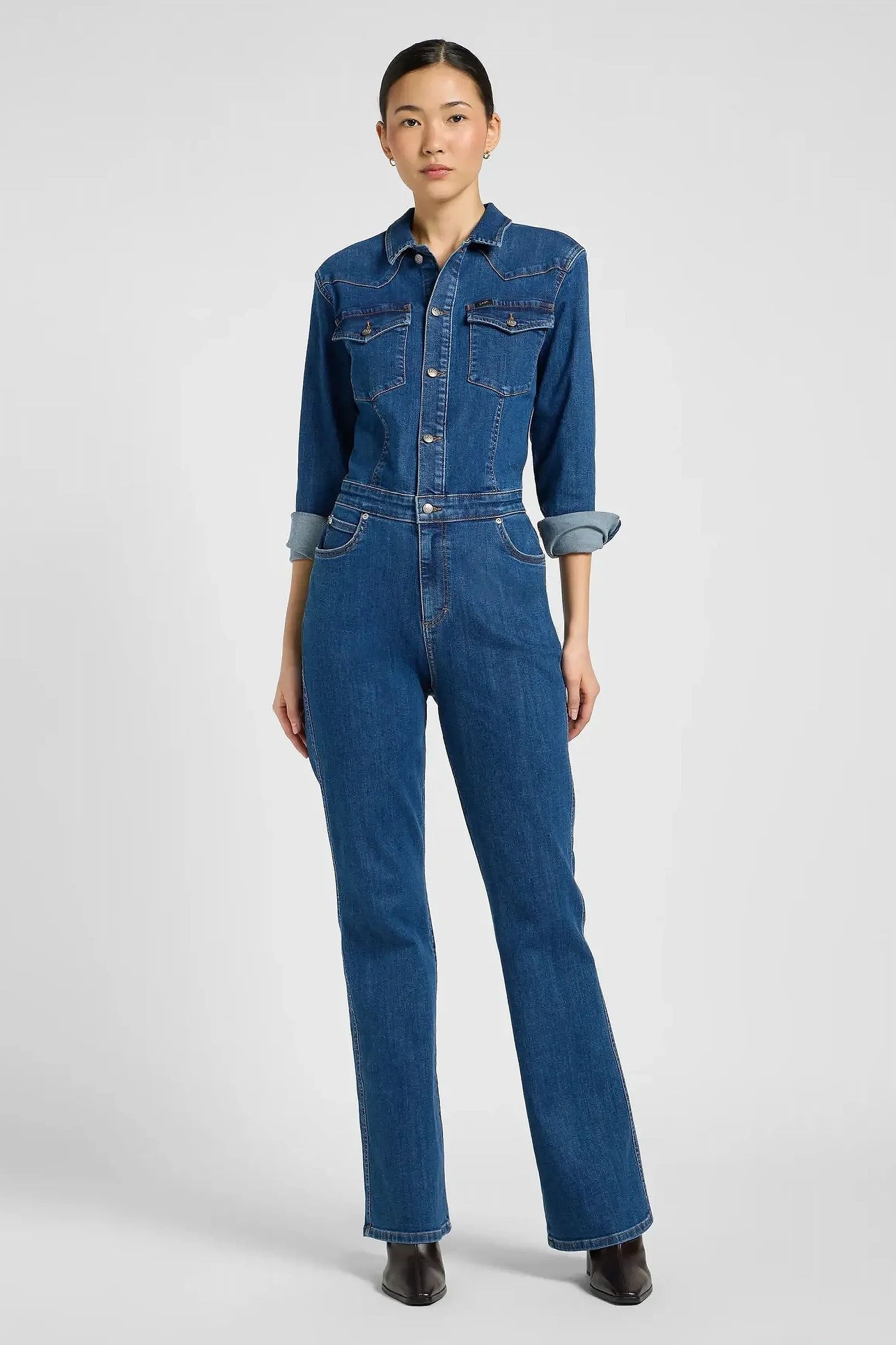 WESTERN JUMPSUIT UPSTREAM SLIM DENIM BLUE 1