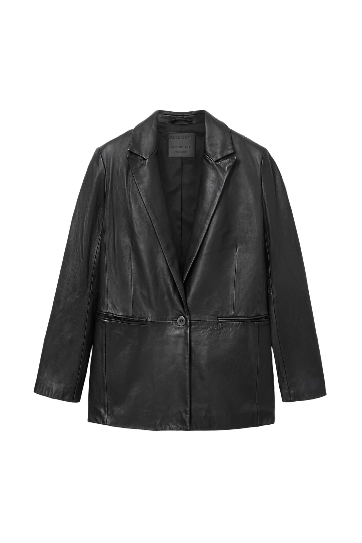 DERI LEATHER BLAZER BLACK 3