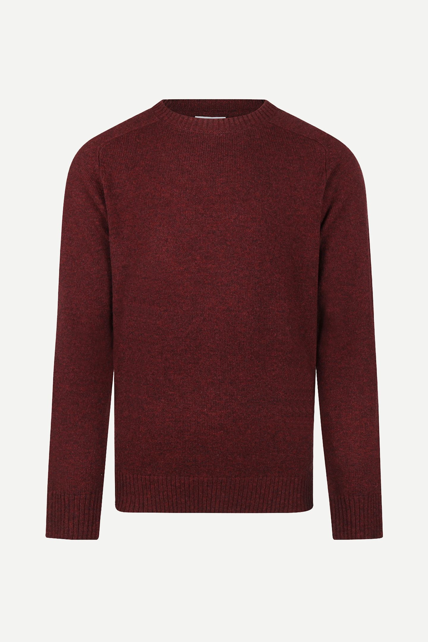 LAMBSWOOL CREW NECK SWEATER BURGUNDY 2