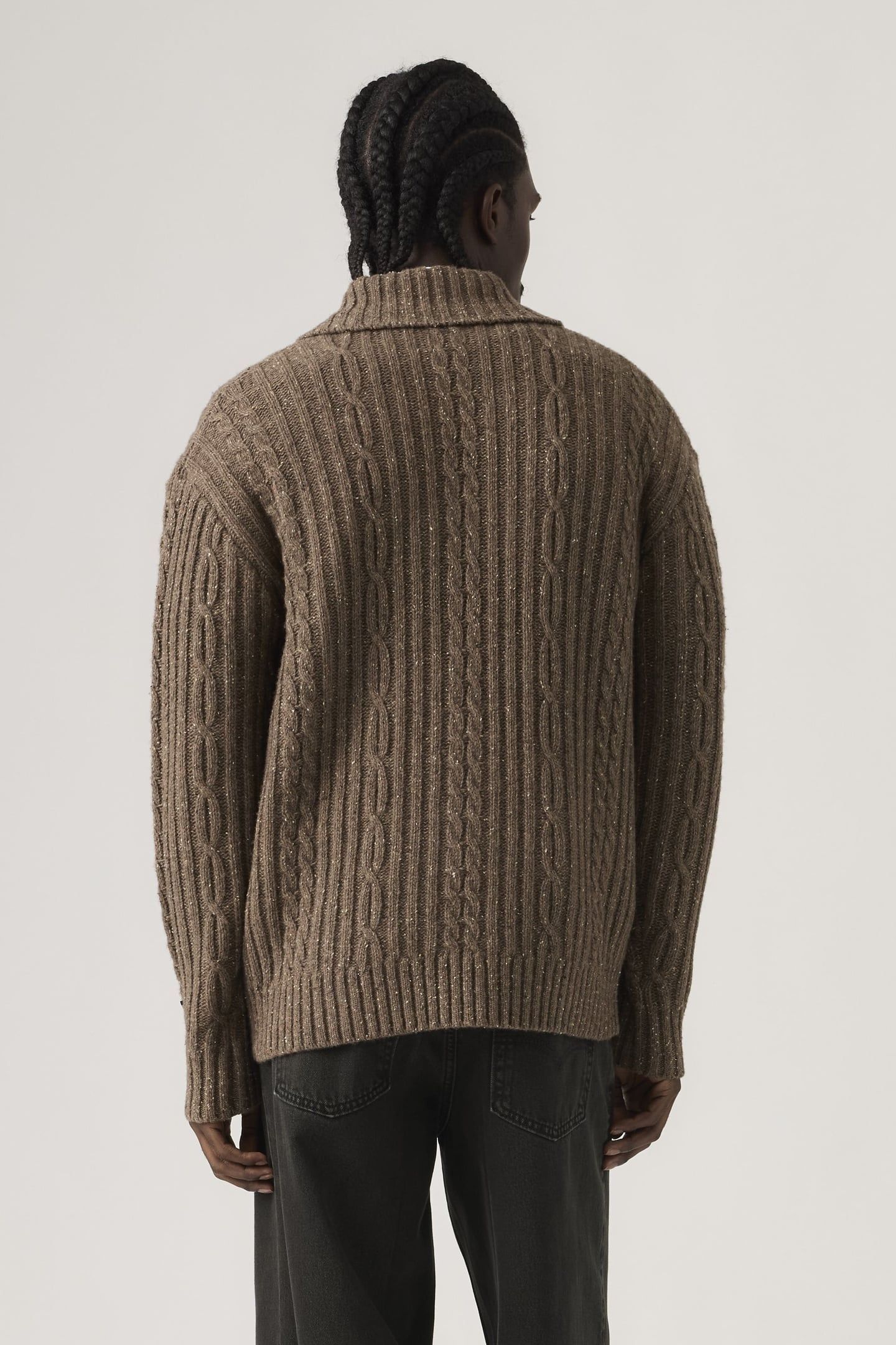 TELEGRAPH ZIP CARDIGAN WALNUT NEPS MN 11 2