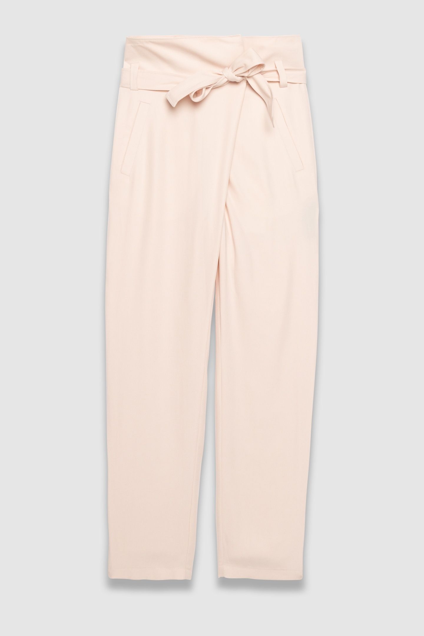 PINK ASYMMETRIC WAIST SUIT TROUSERS 4