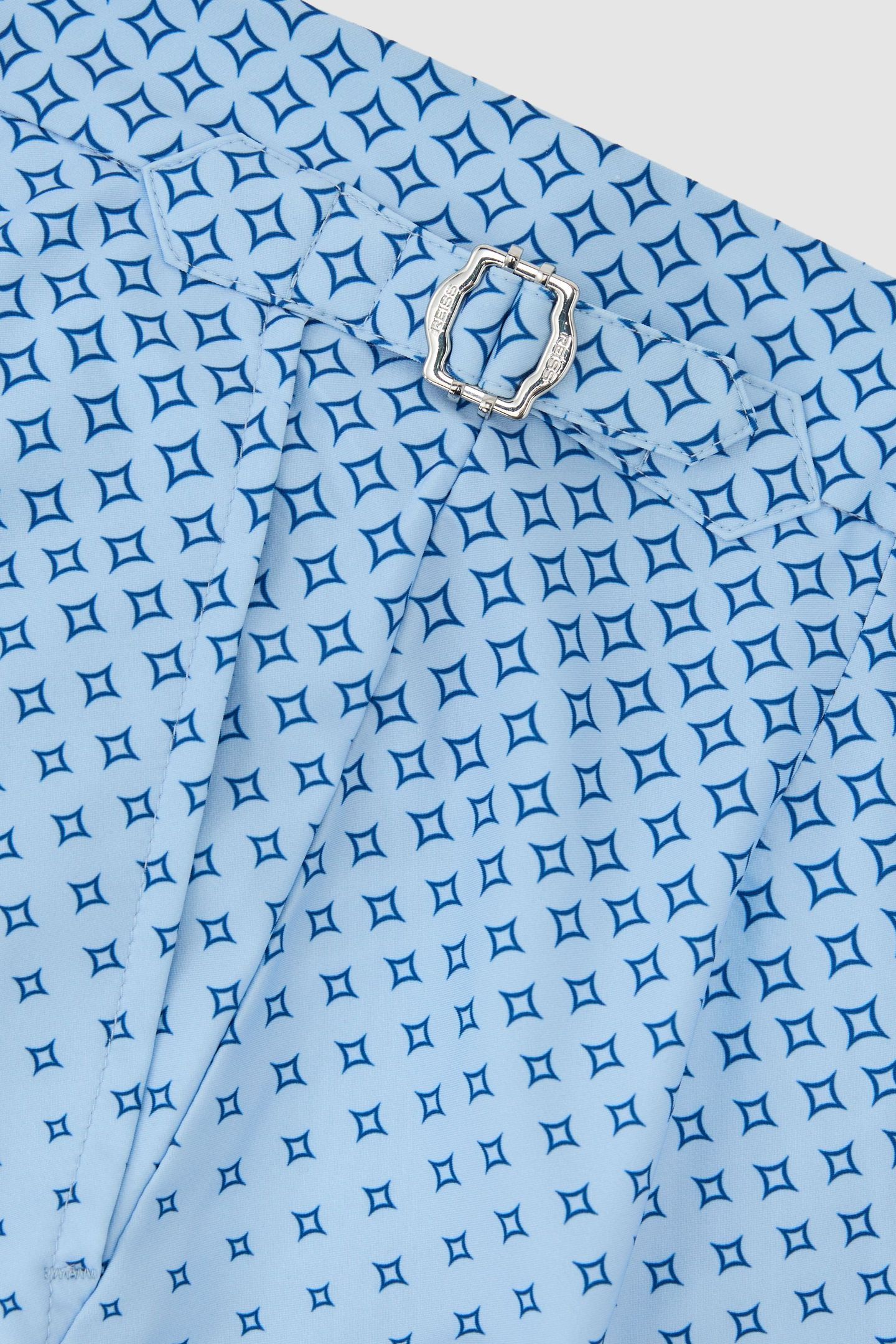 SIDE ADJUSTER OMBRE GEO PRINTED SWIMSHORT SOFT BLUE 6