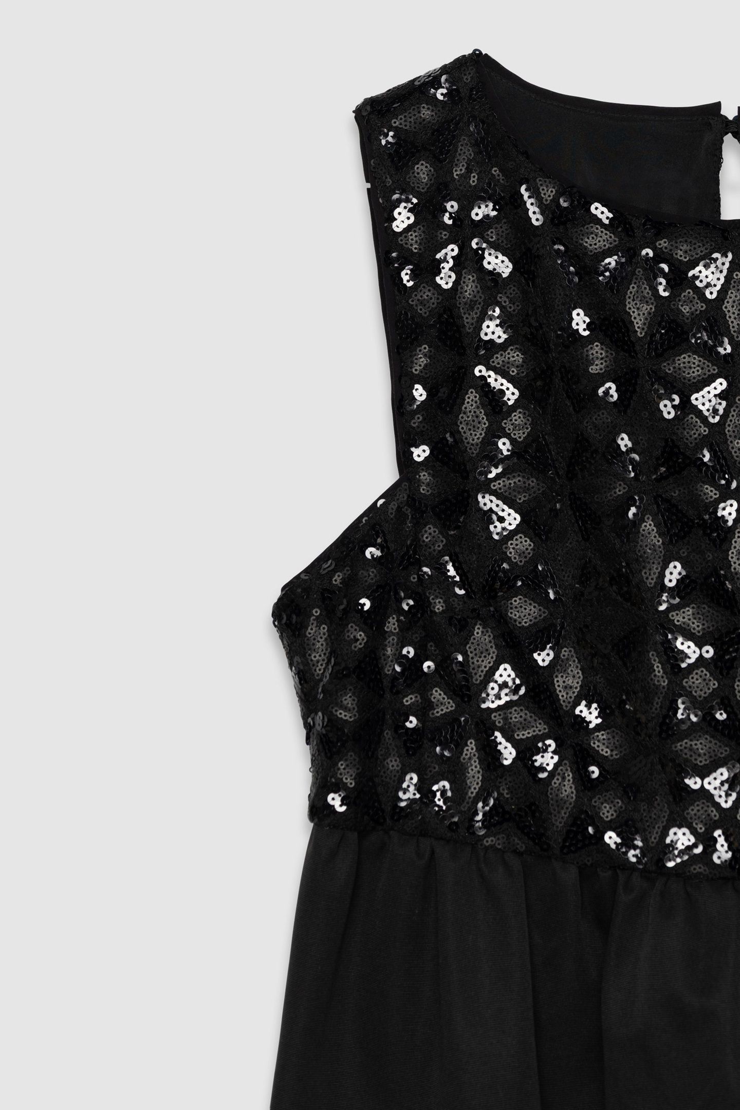 BLACK DRESS WITH GRAPHIC SEQUIN EMBROIDERY 8