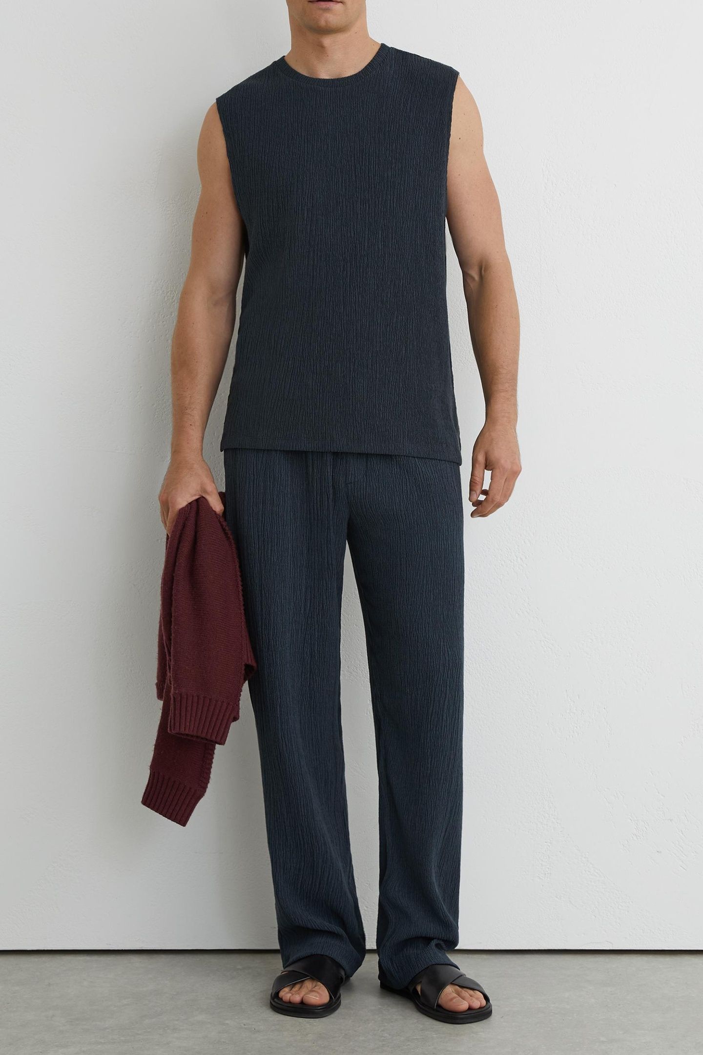 TEXTURED TROUSER AIRFORCE BLUE 3