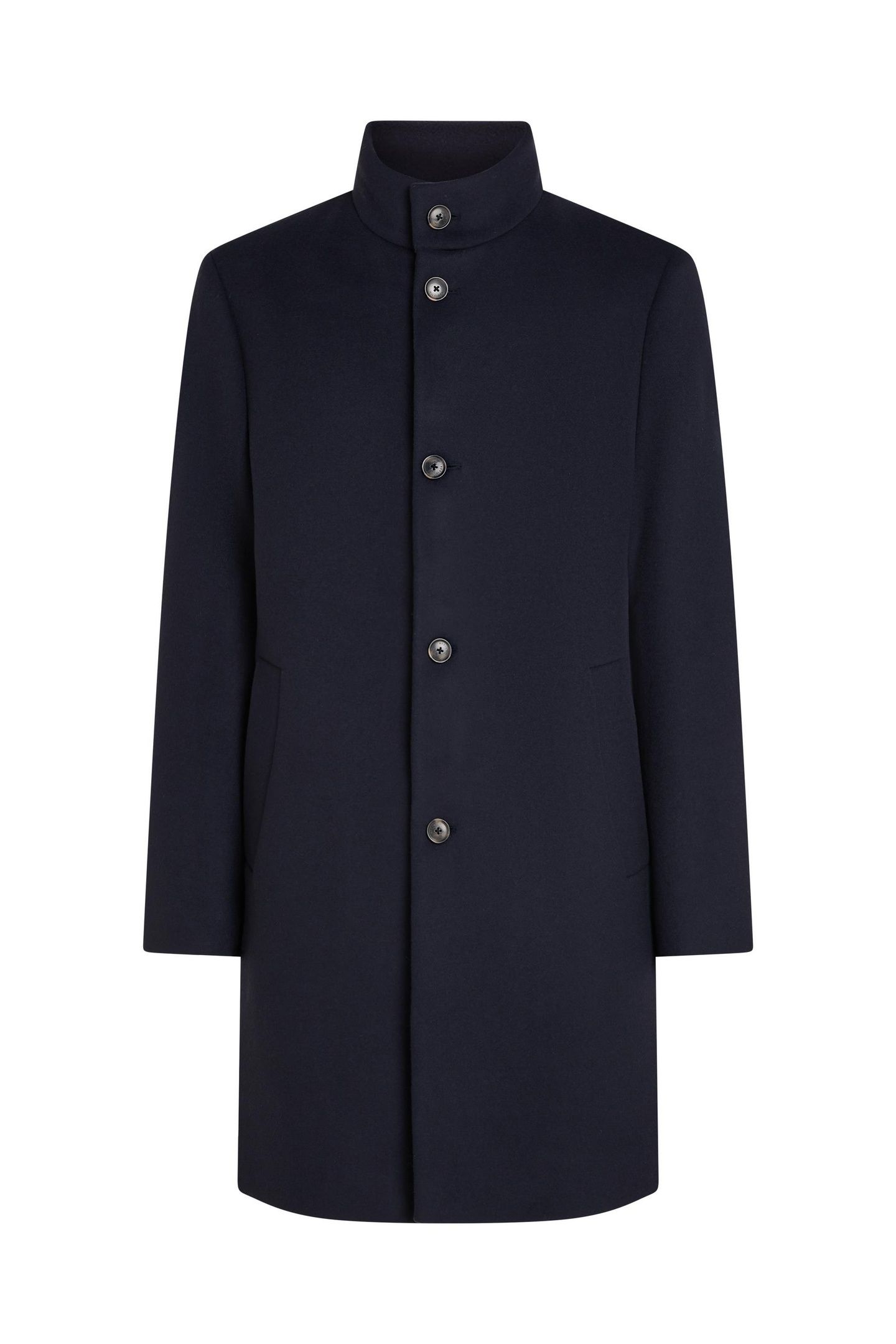 NY WOOL STAND COLLAR NAVY BLUE 4