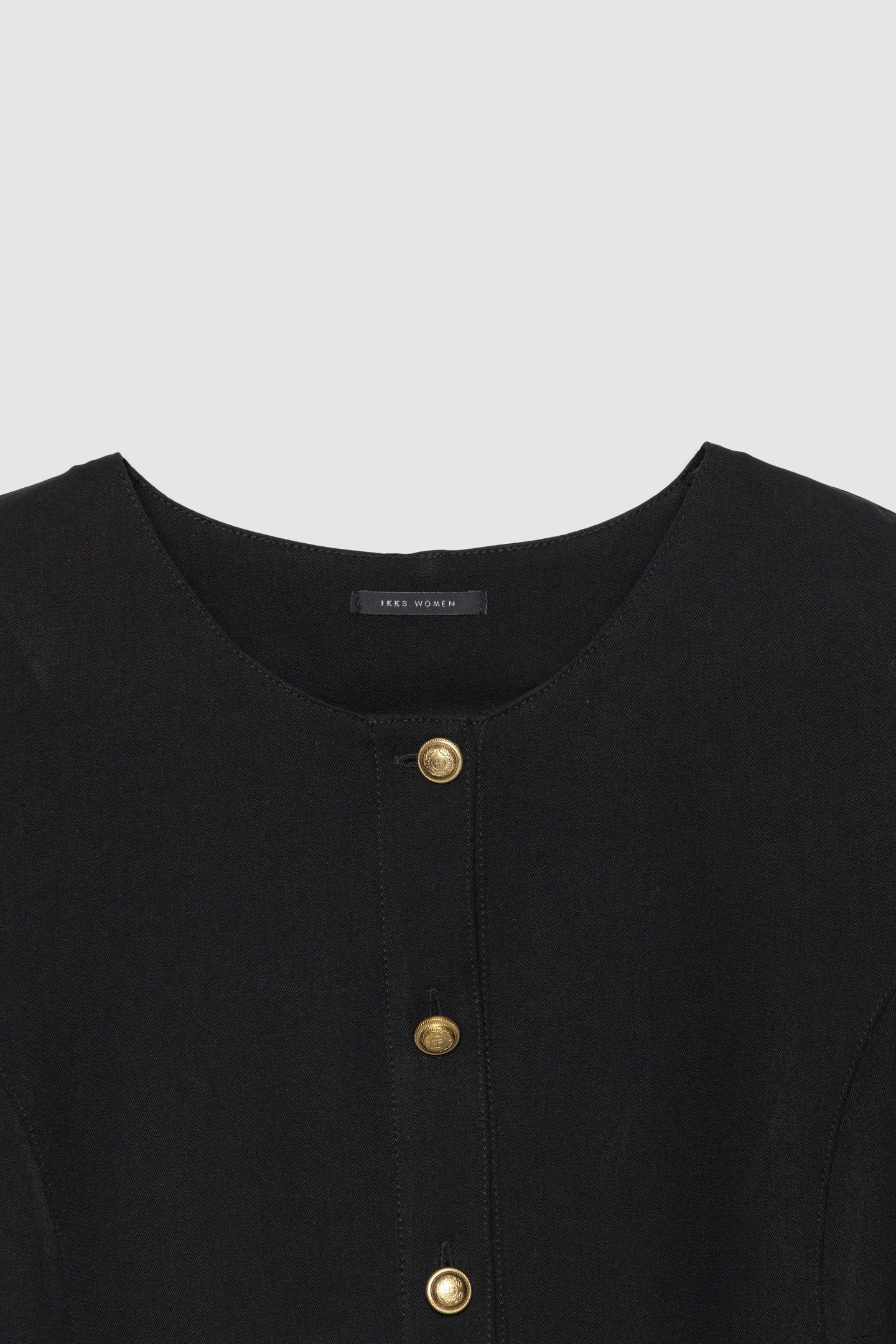 BLACK SHORT DRESS BUTTONED DOWN FRONT 5