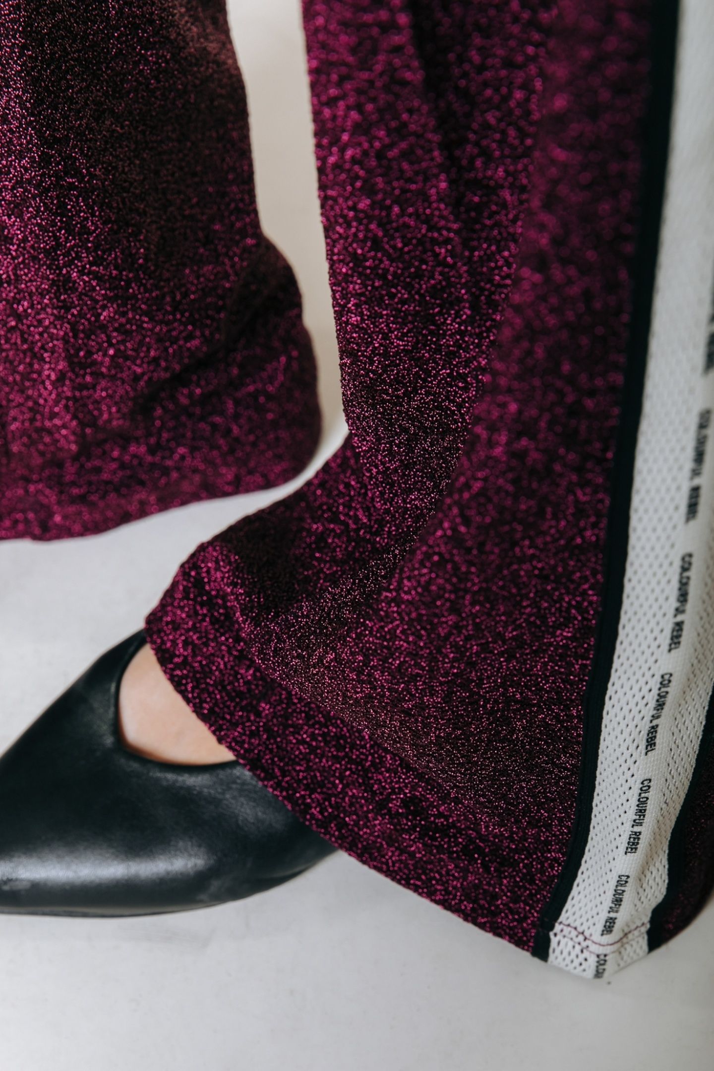 VELLA LUREX SPORT PANTS BURGUNDY 3