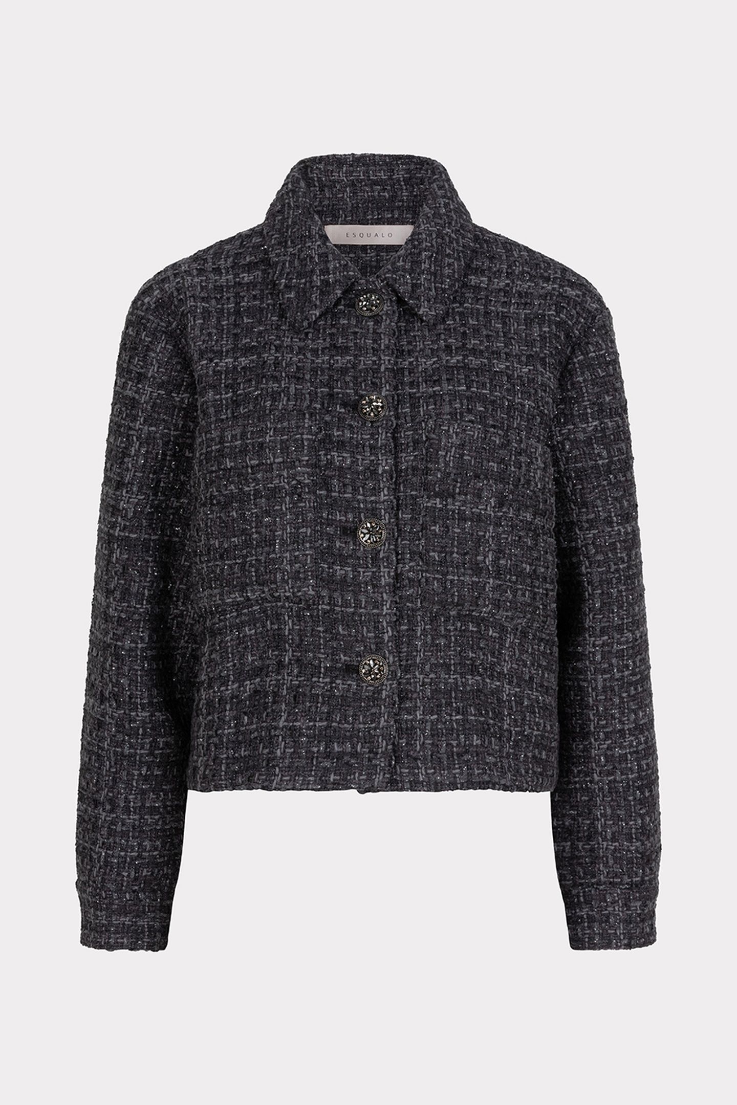 JACKET TWEED FANCY BUTTONS ANTHRACITE 1