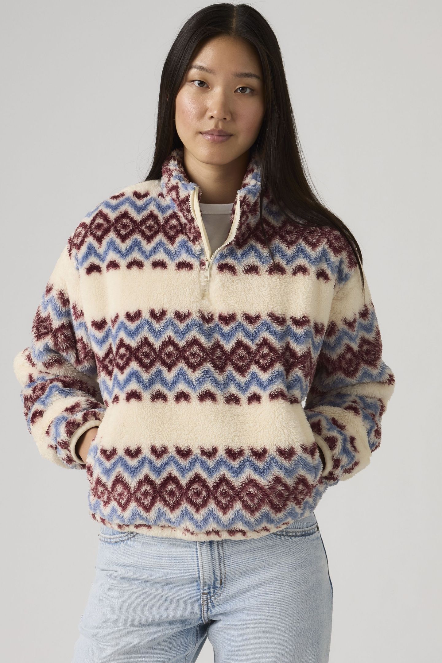 GEMMA SHERPA 1/4 ZIP SWEATSHIRT 1