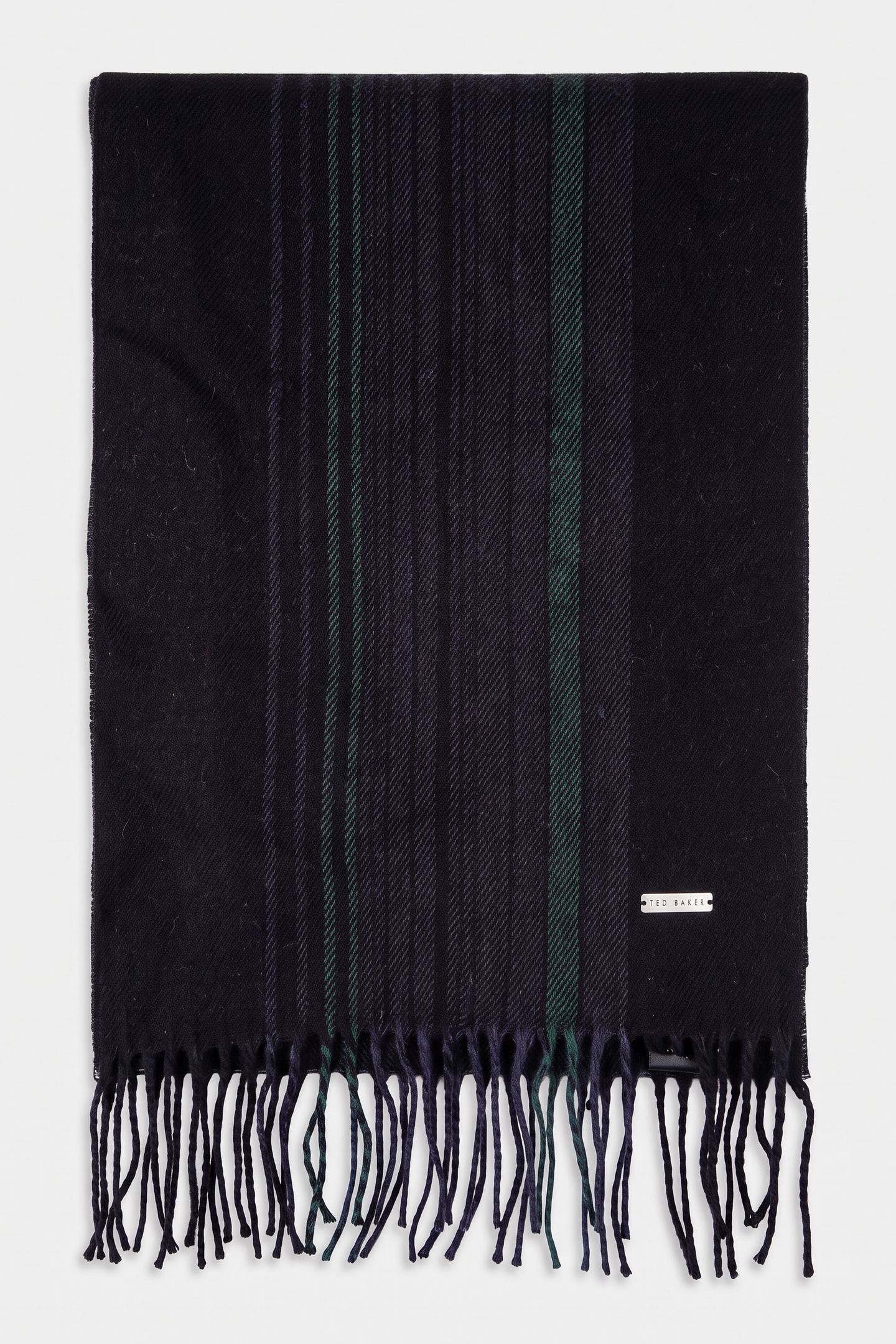 PRINTED WEAVE SCARF BLACK 2