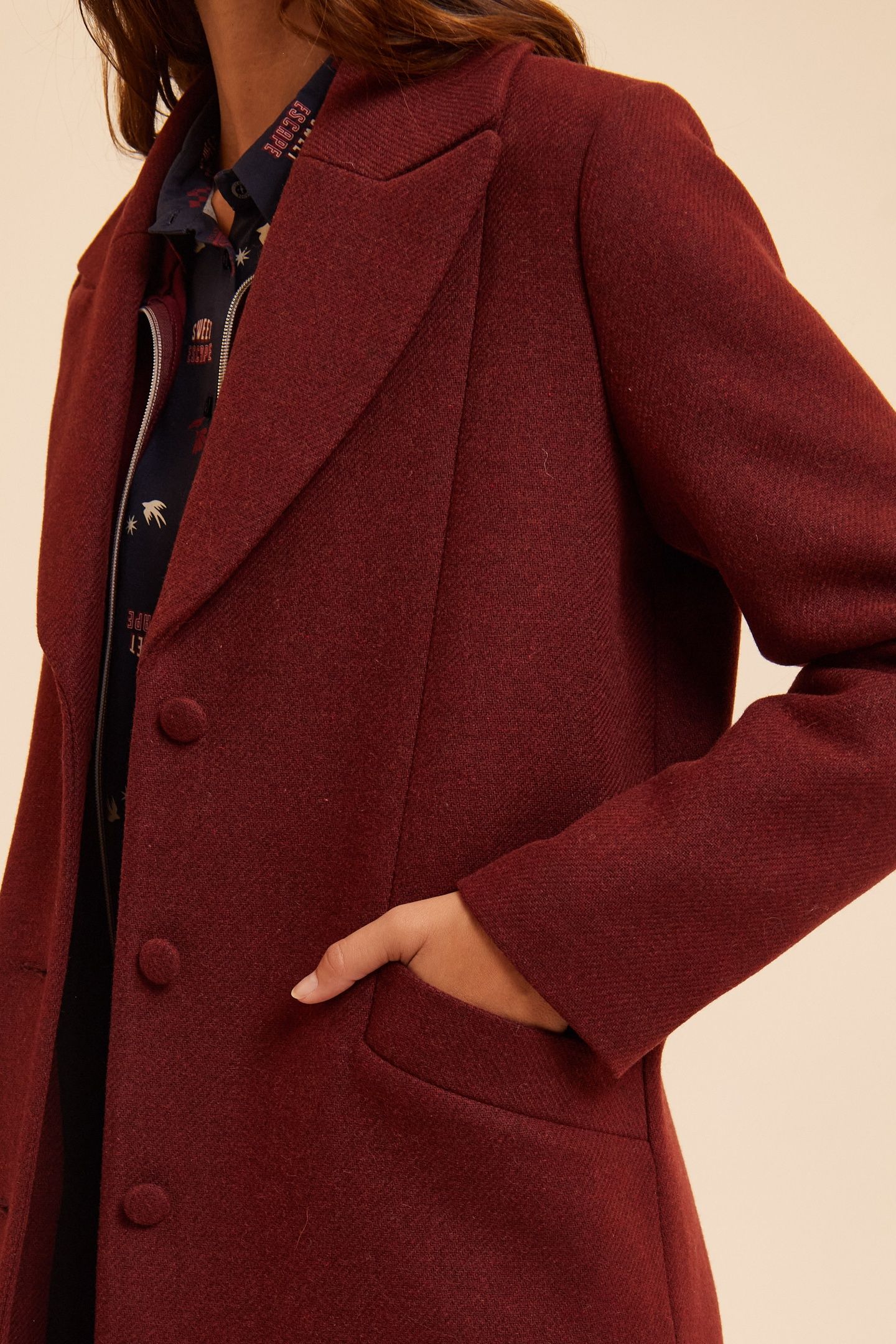 BURGUNDY LONG COAT 2