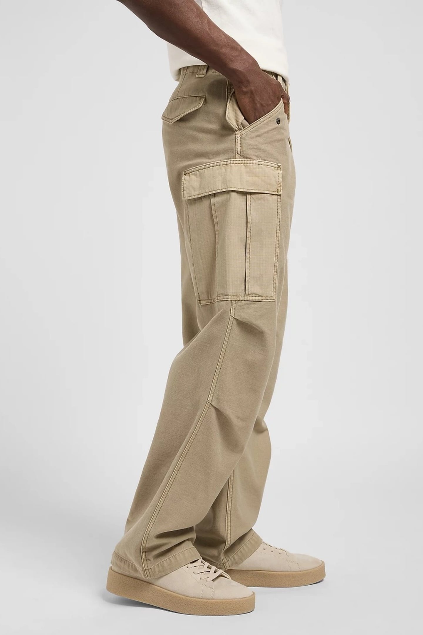 PARACHUTE CARGO KANSAS CITY KHAK LOOSE JEANS BEIGE 4