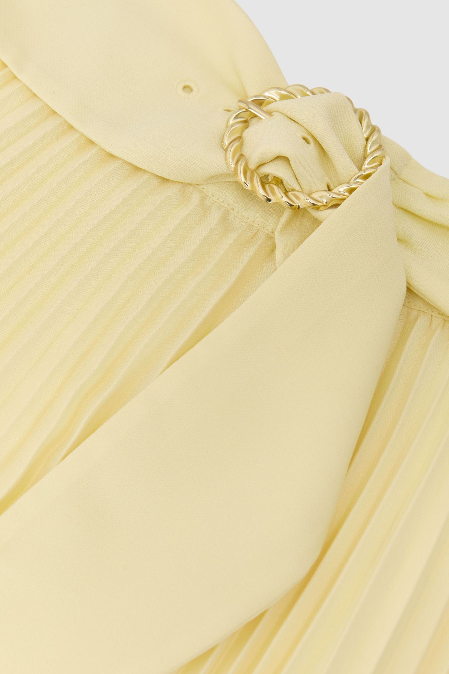 BELTED PLEATED MIDI SKIRT YELLOW 8