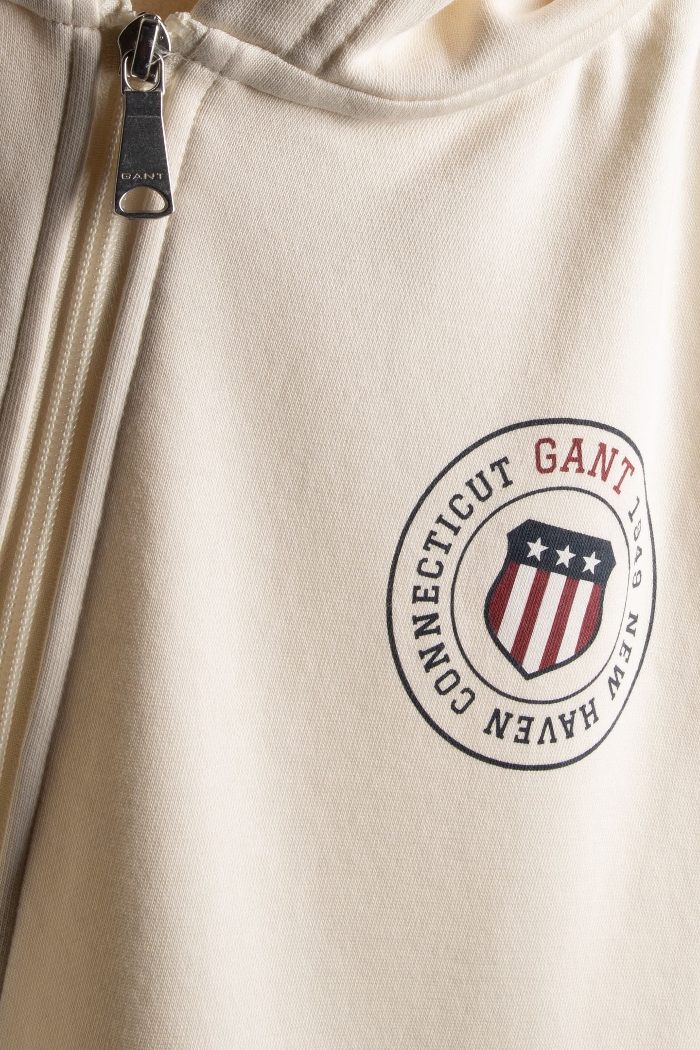 GRAPHIC FULL ZIP HOODIE CREAM 4