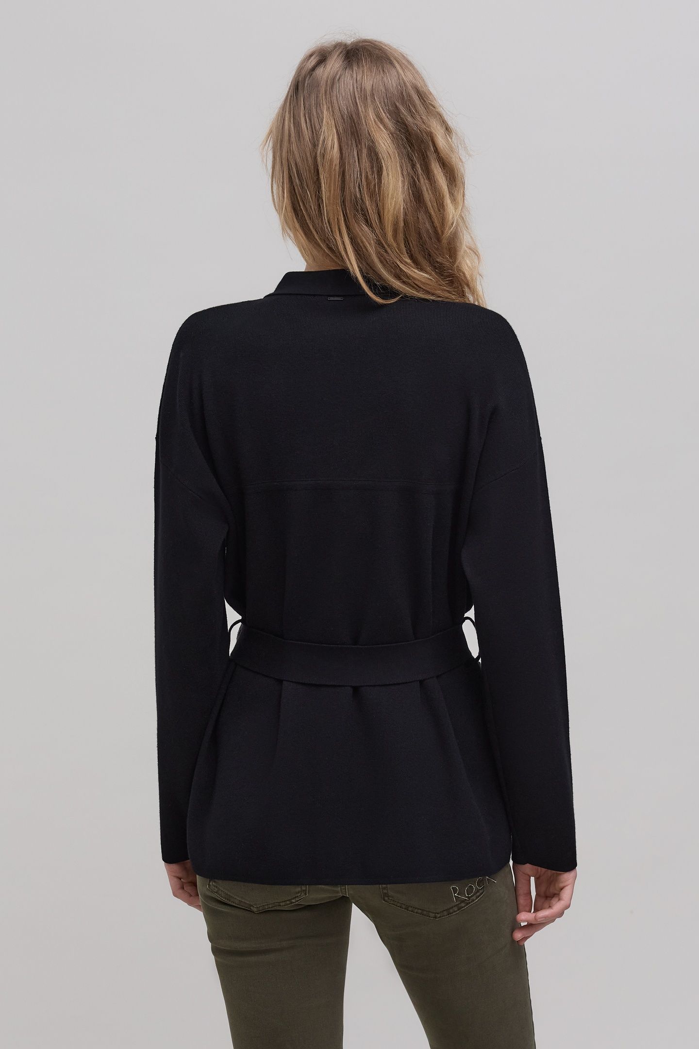 4-POCKET BLACK KNIT SAHARIENNE 3