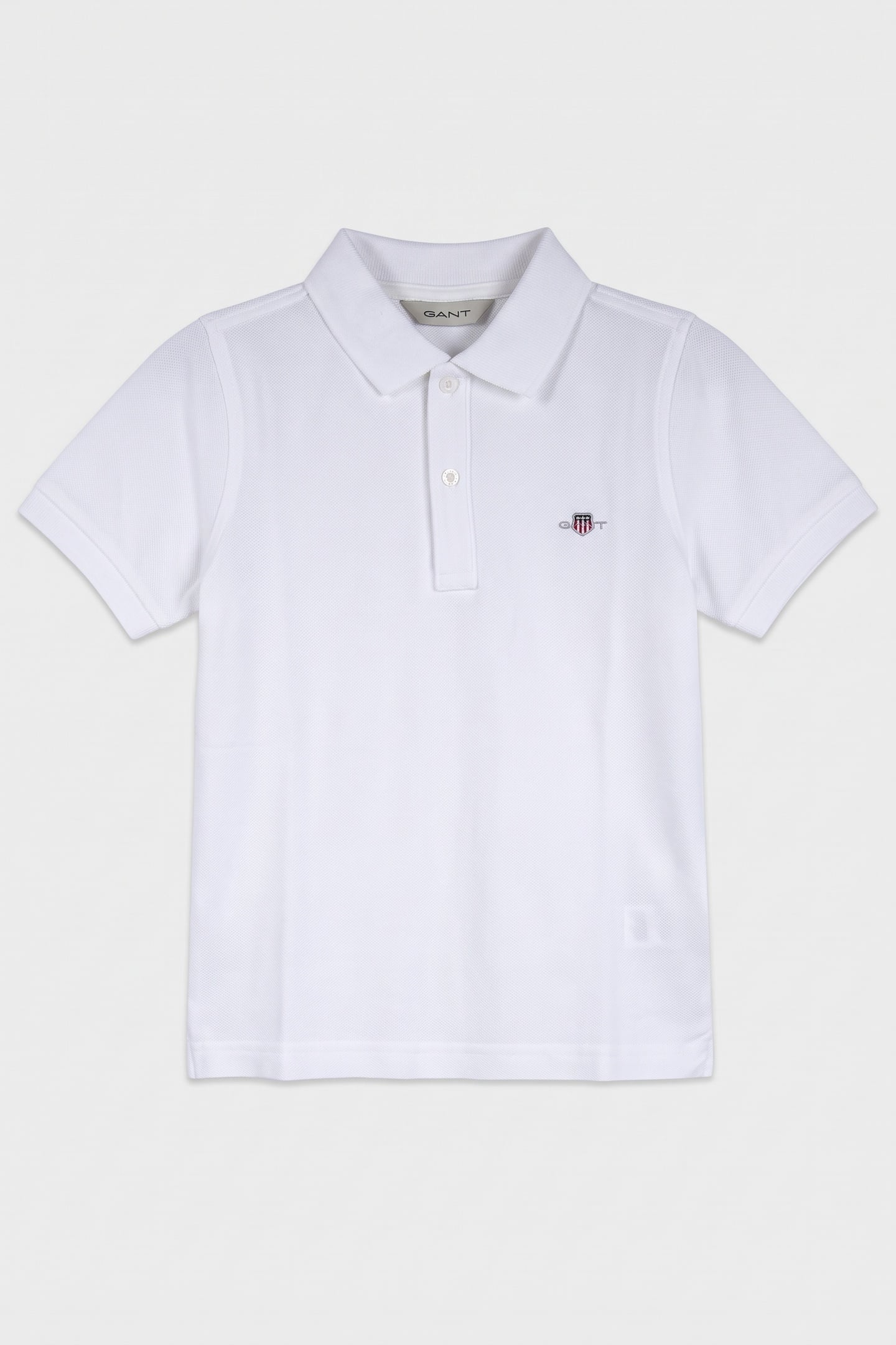 KIDS UNISEX SHIELD SS PIQUE WHITE 2