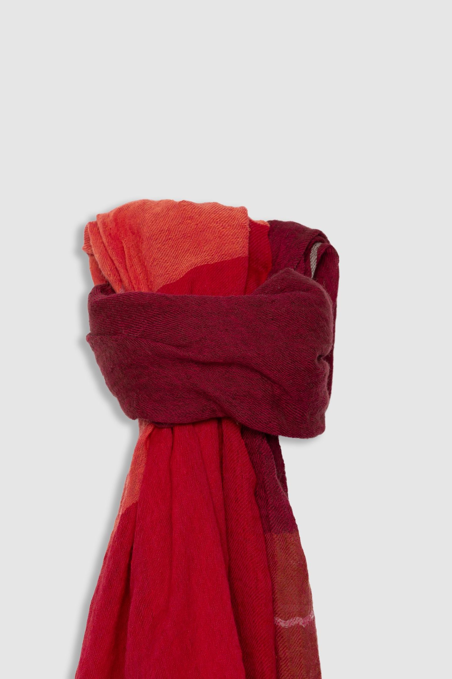 RED CHECK SCARF 3