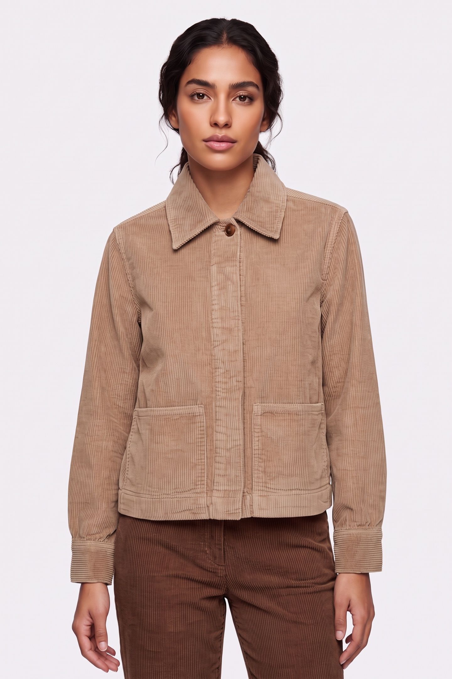 OTA CORD JACKET SILVER MINK 1
