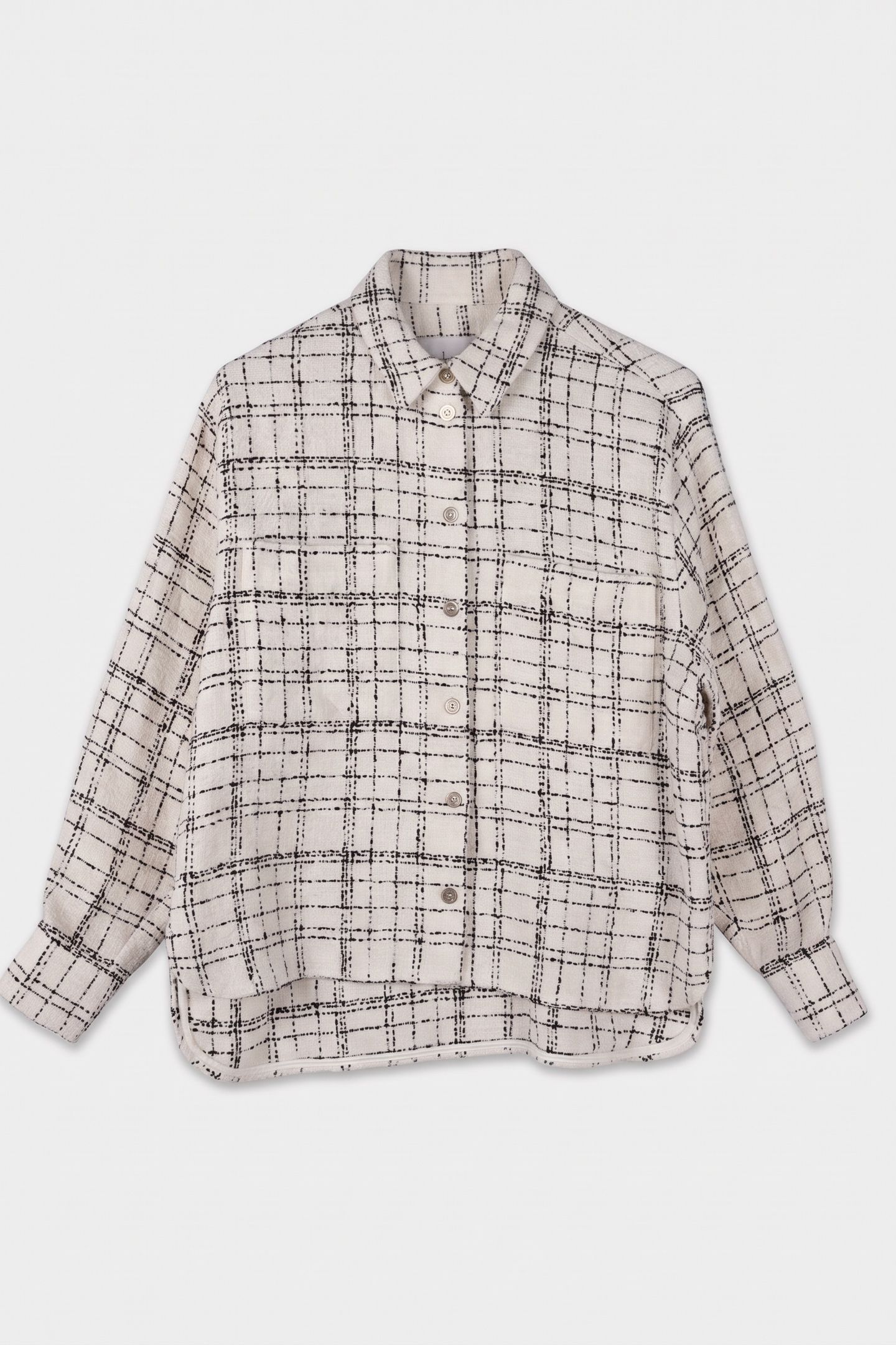 ZUNNY OVERSHIRT ECRU/BLACK 3