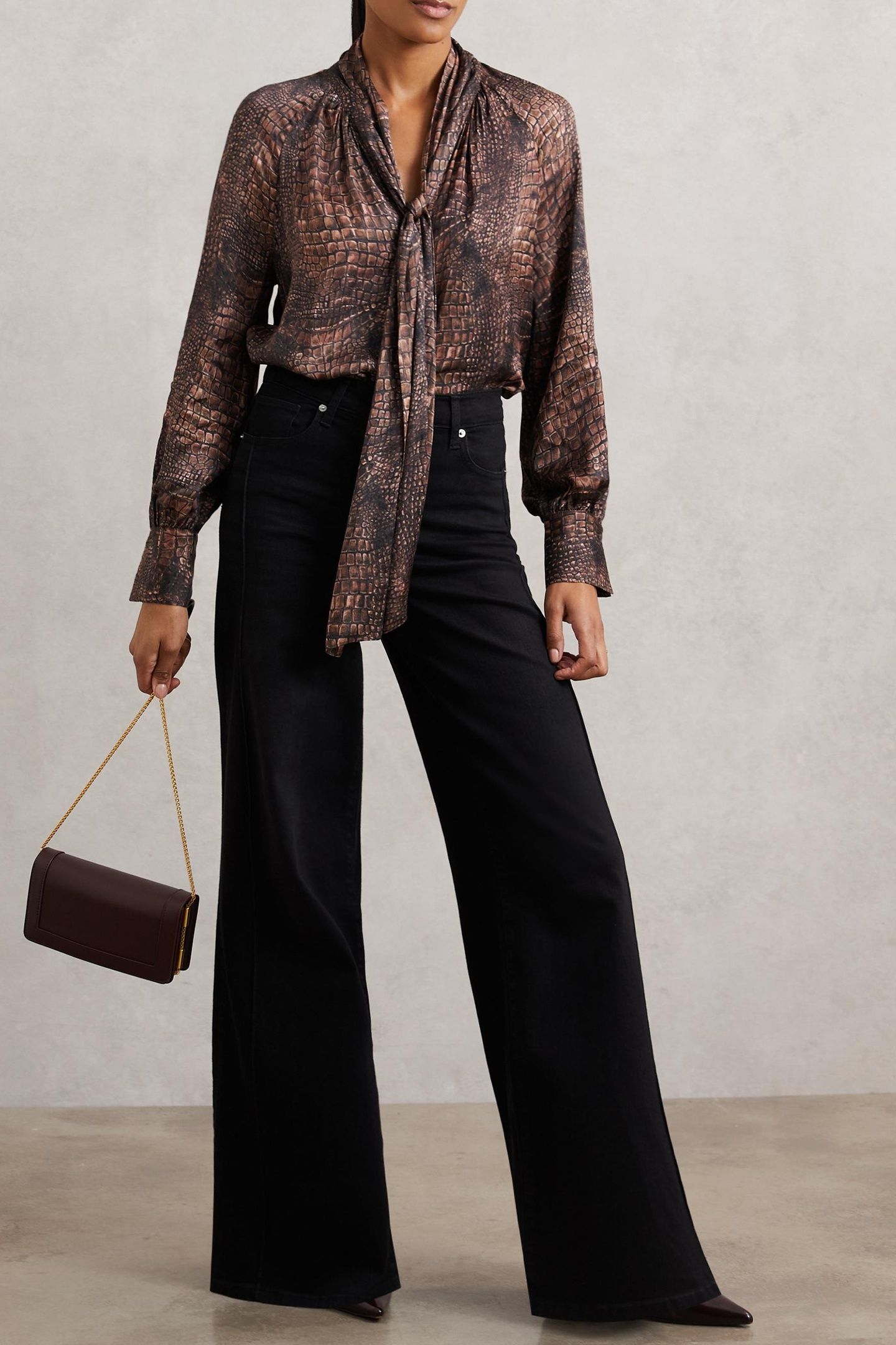 ANIMAL PRINT TOP BROWN 1