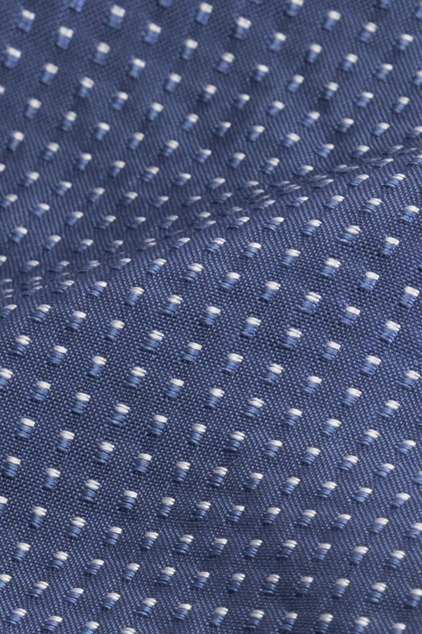 2 TONES SQUARE SILK TIE BLUE ICE 2