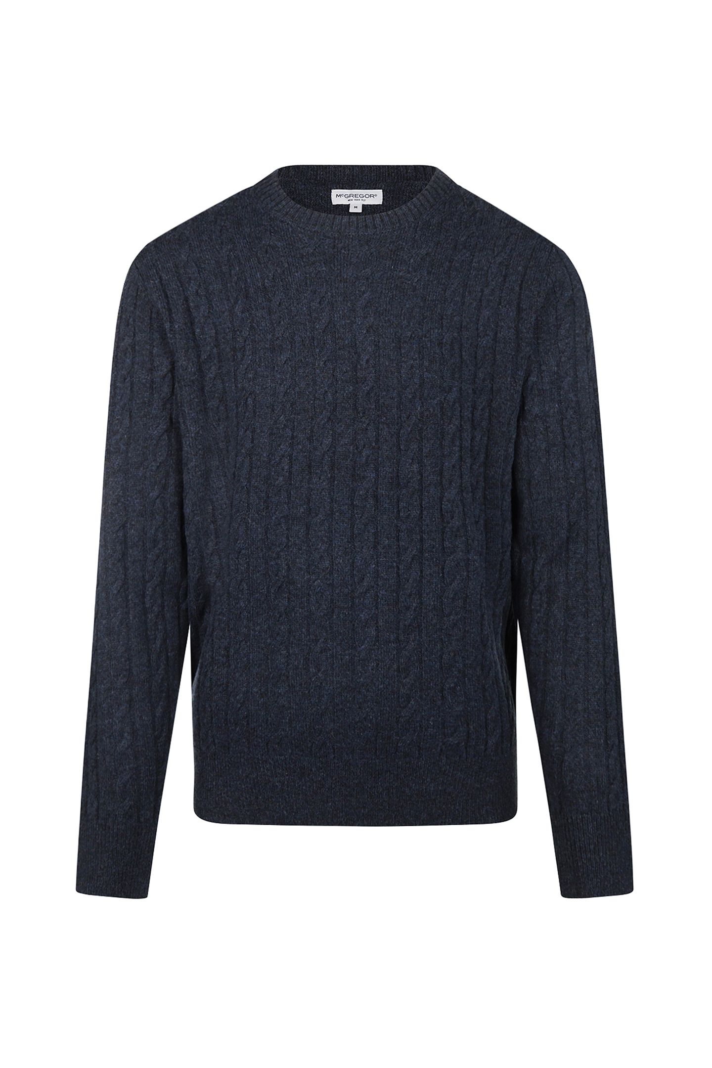 CABLE CREW NECK SWEATER NAVY 3