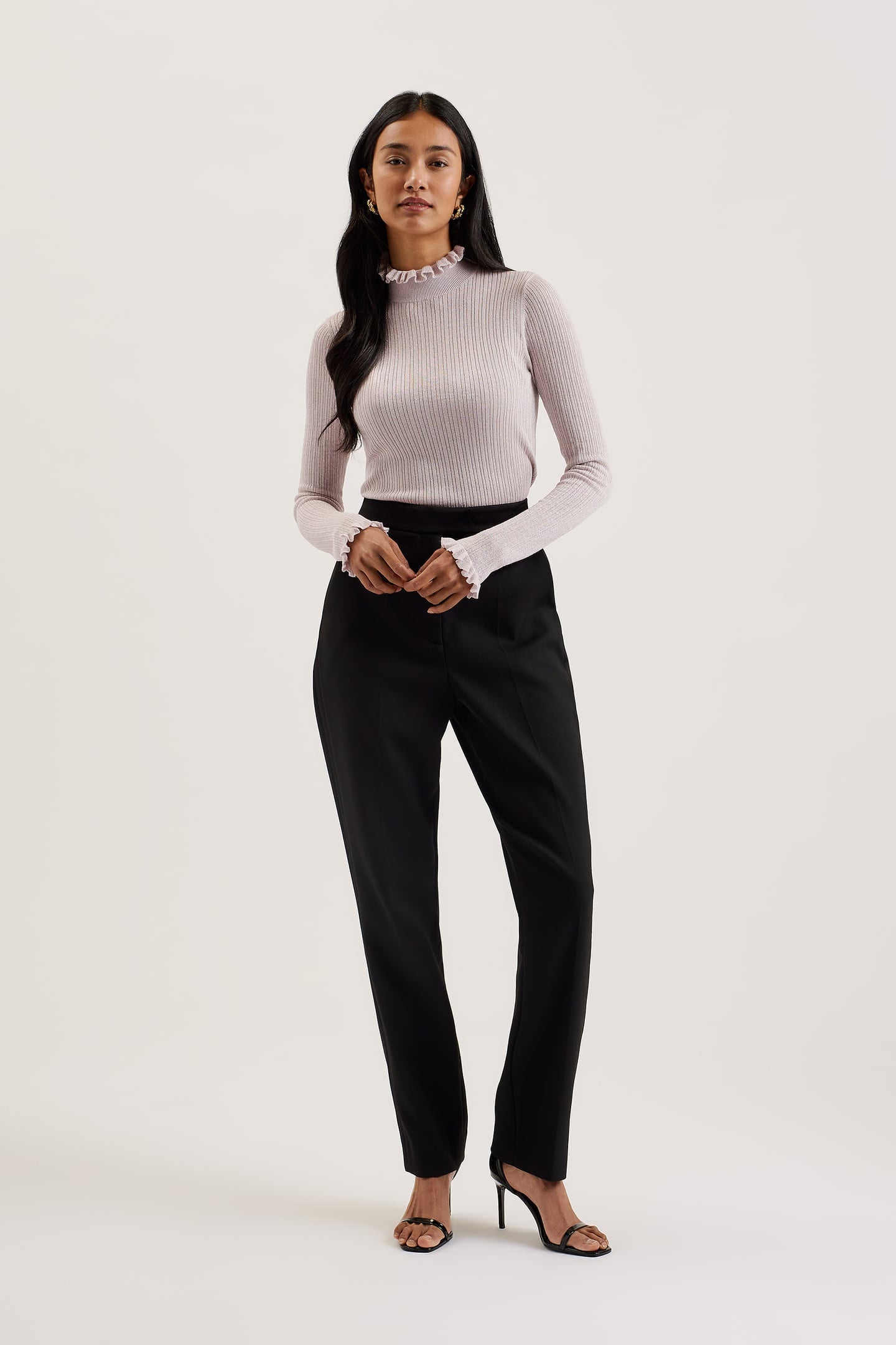 RAINEEE METALLIC RIBBED FUNNEL NECK PURPLE 2