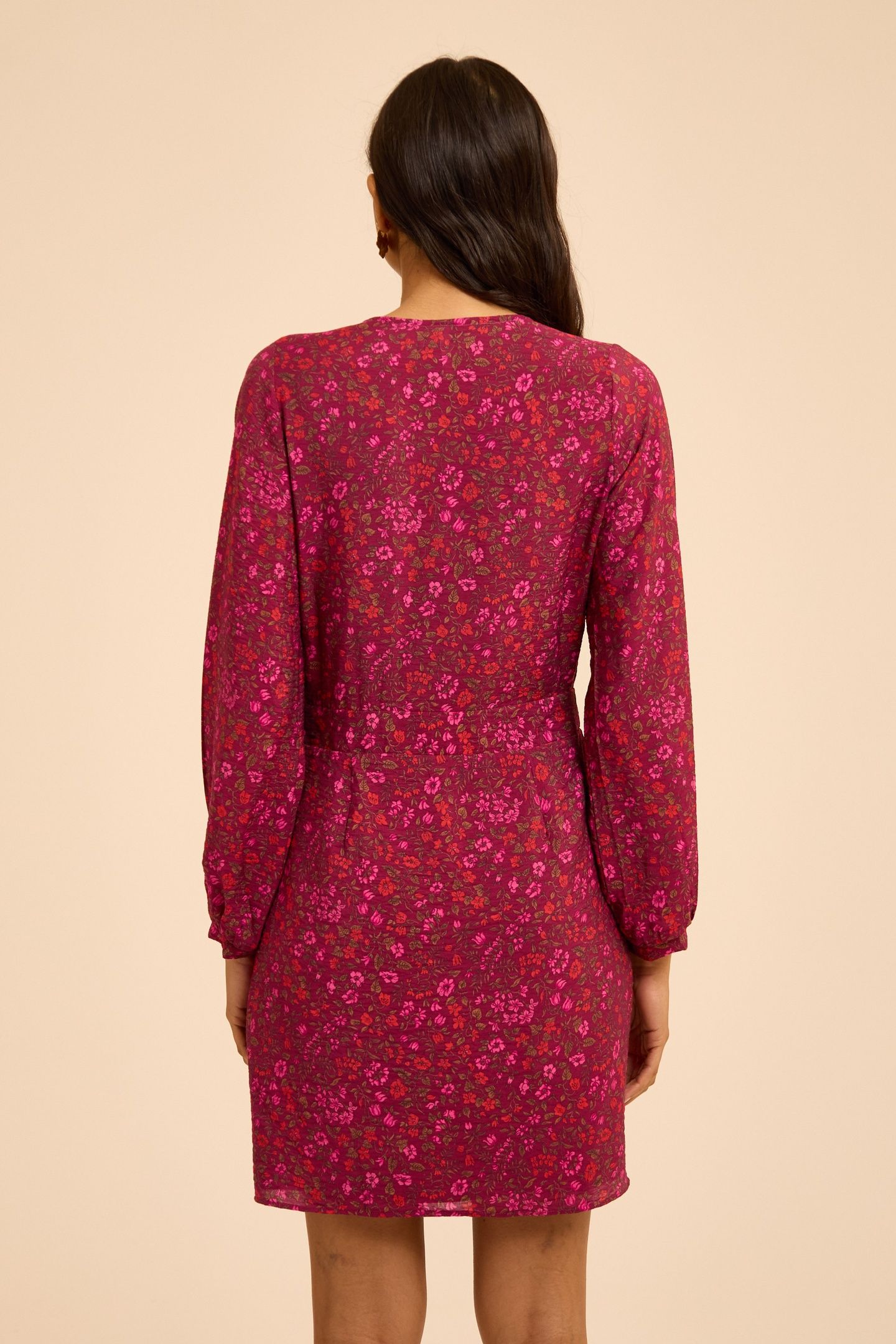 PINK DRESS WITH FLORAL PRINT 2