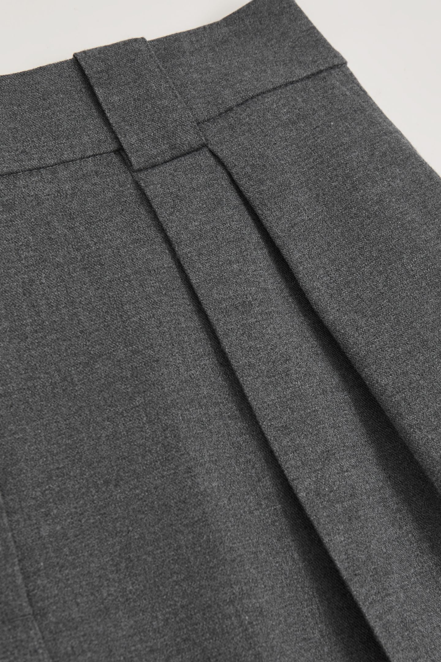 WIDE LEG FLANNEL TROUSER GREY 6