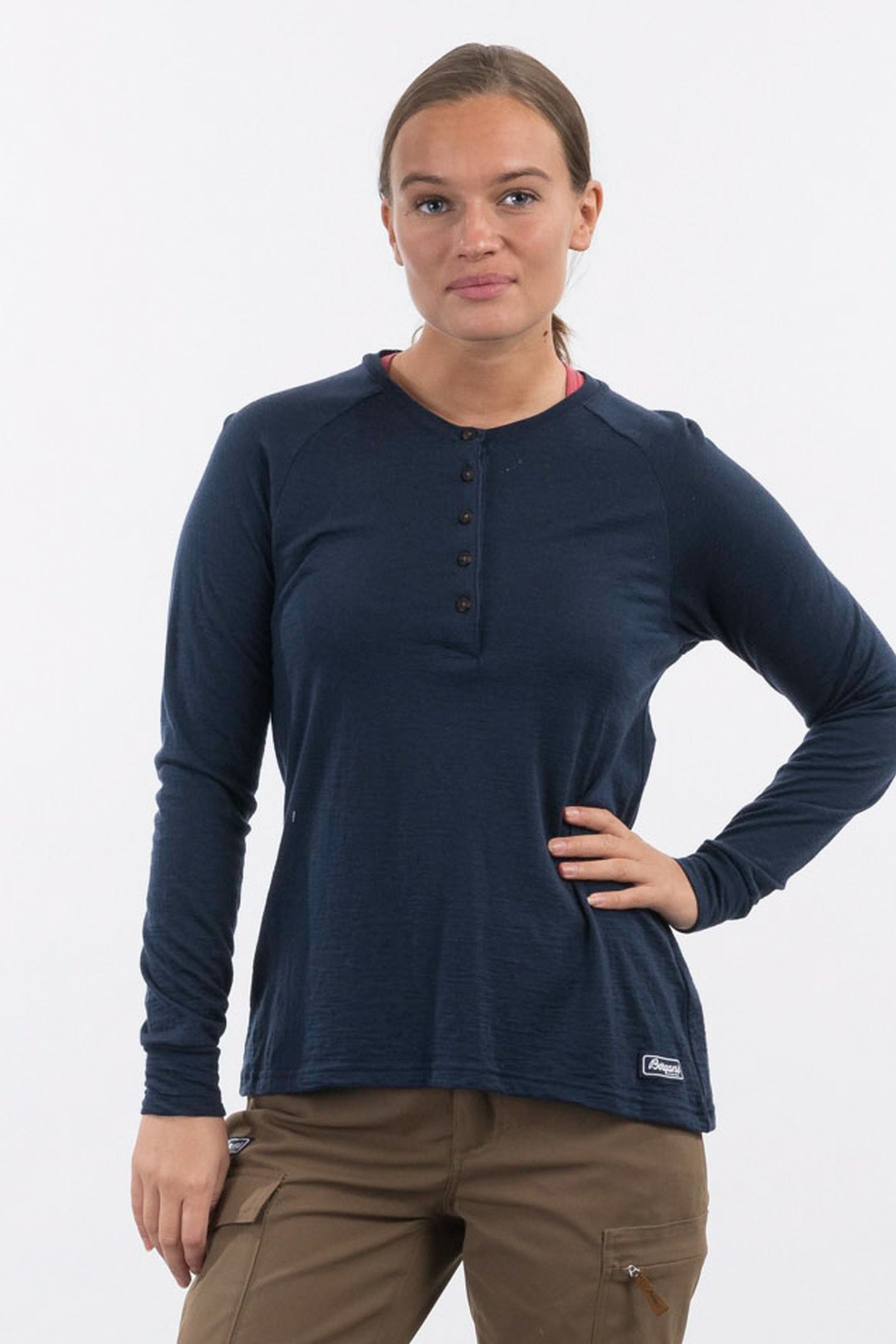 LYSEBU WOOL W HENLEY NAVY BLUE 1