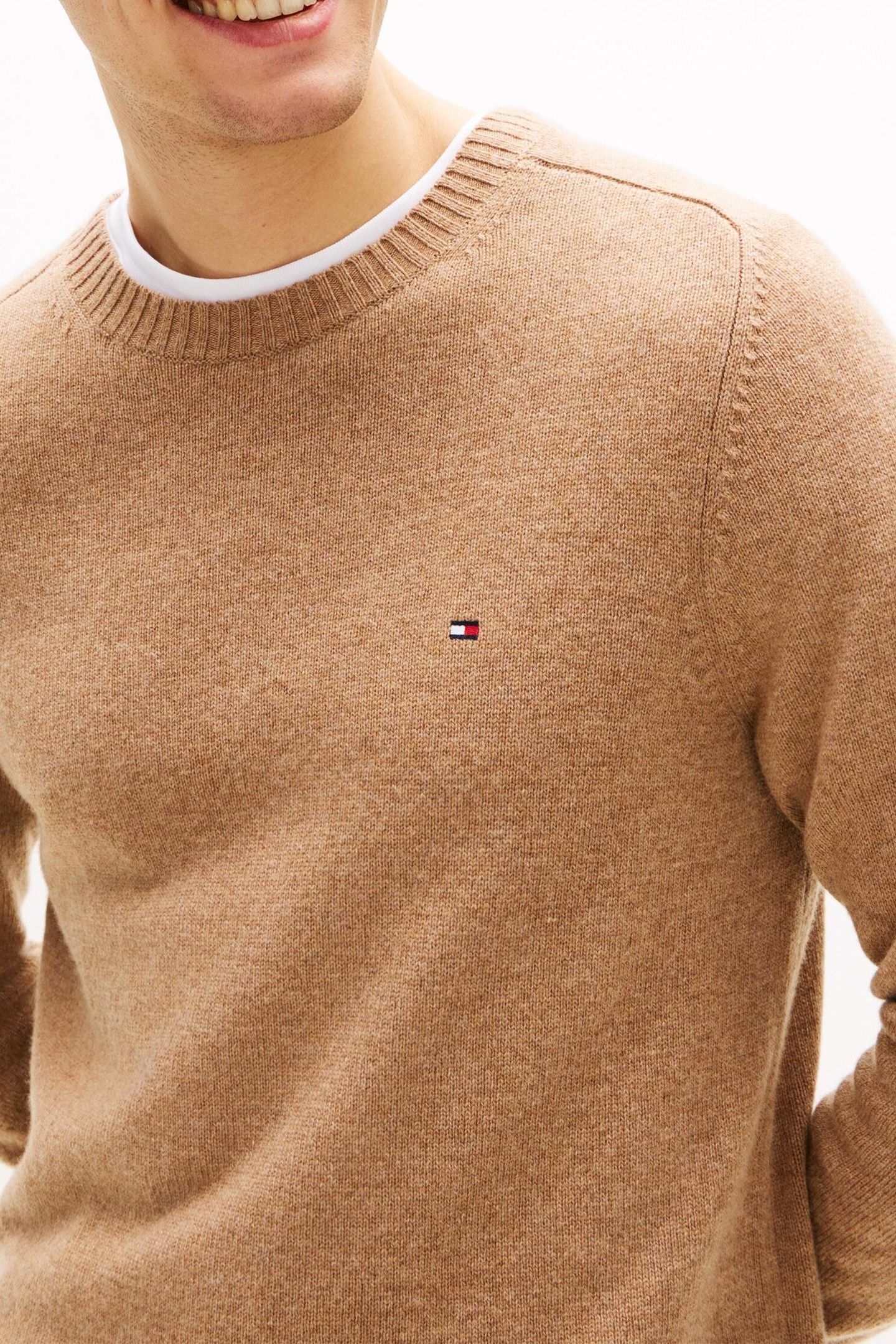 LAMBSWOOL CREW NECK SAFARI CANVAS HEATHER 4