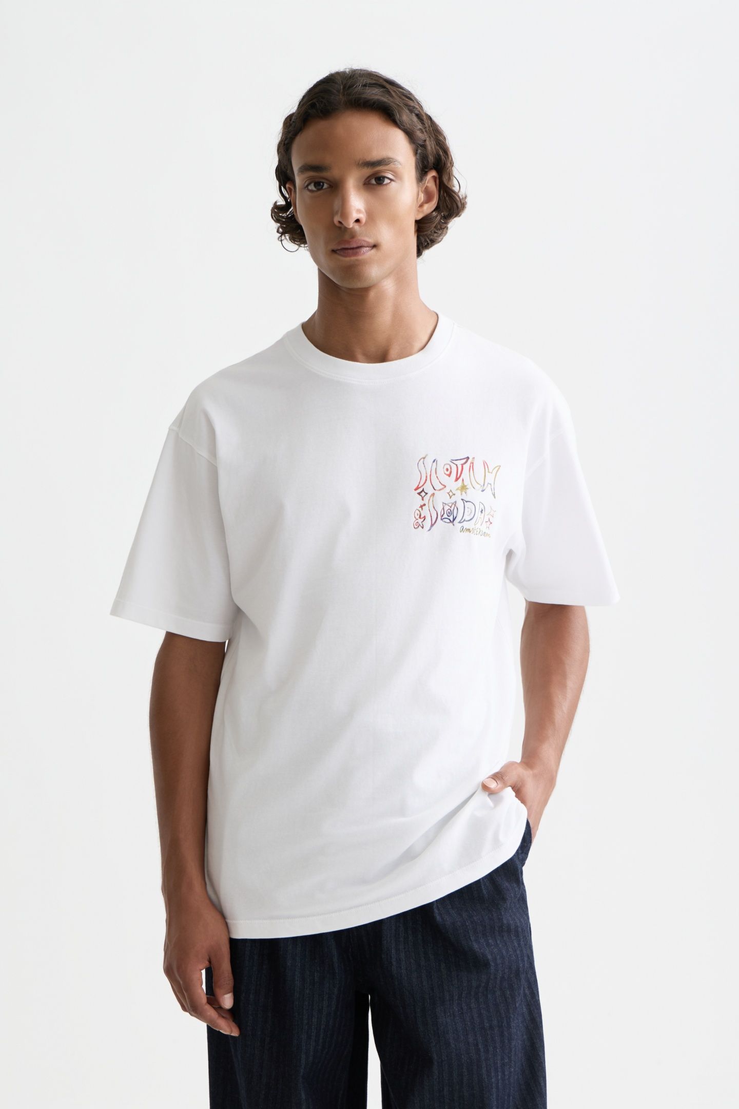 FRONT AND BACK ARTWORK RELAXED-FIT T-SHIRT WHITE/PASTEL 1