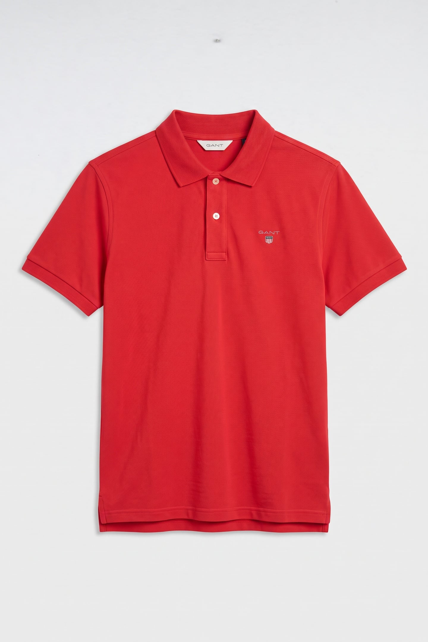 TEEN UNISEX SHIELD PIQUE SS POLO SHIRT ROSE RED 2
