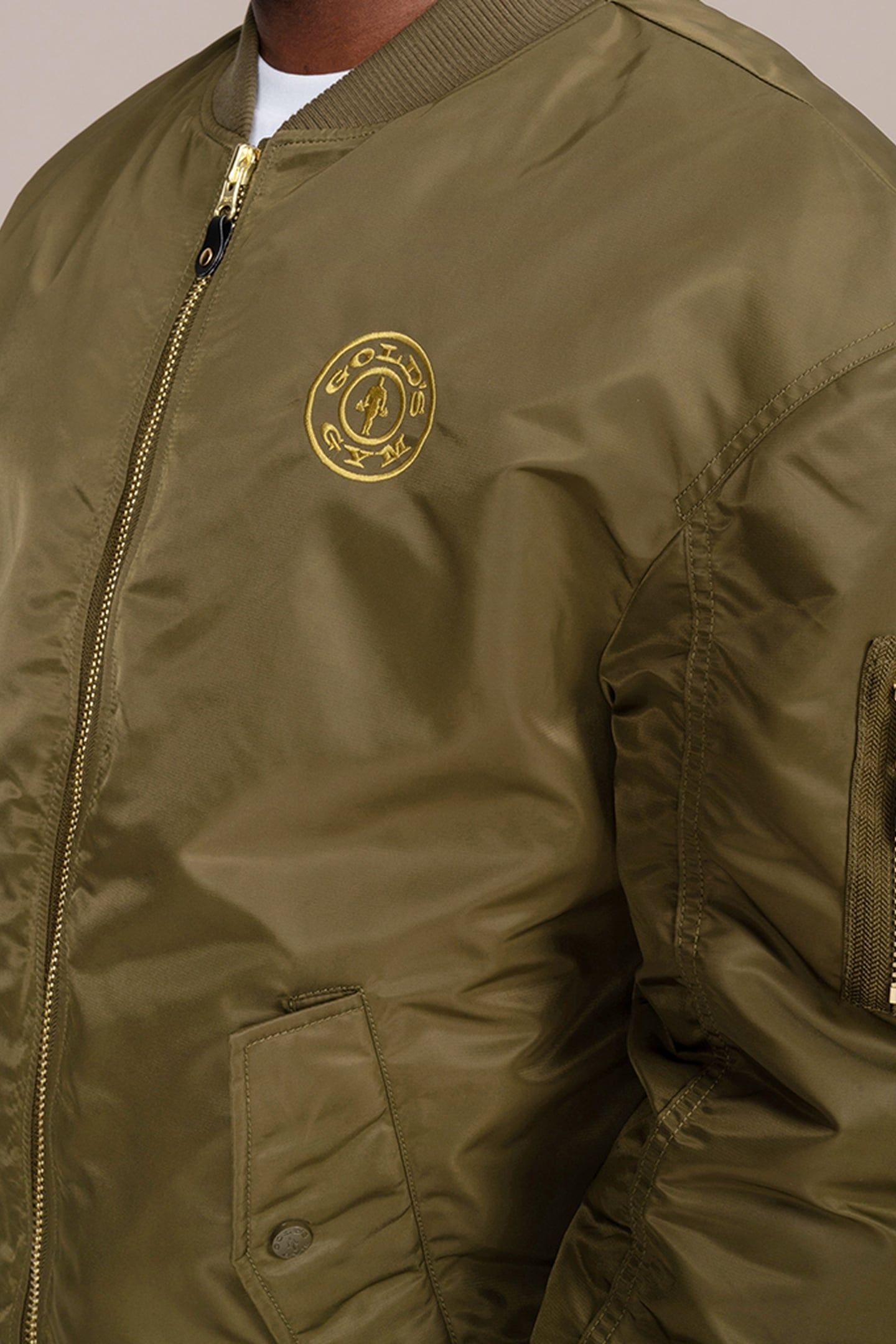 WEIGHT PLATE BOMBER JACKET OLIVE 5