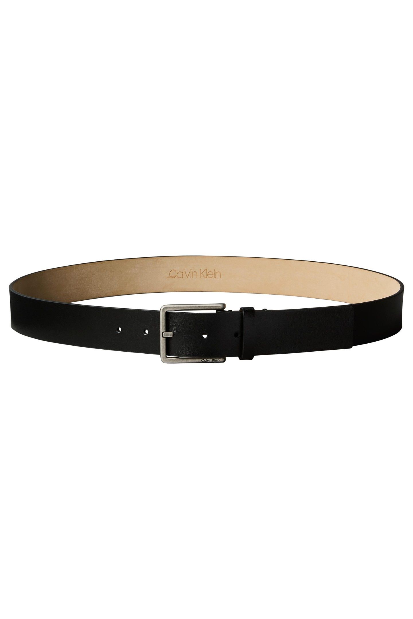 WARMTH BUCKLE SMOOTH BELT BLACK/ANTIQUE SILVER 5
