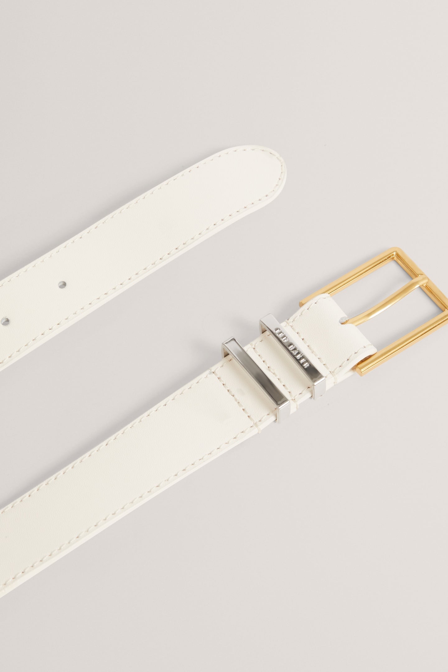 LEATHER BELT IVORY 3