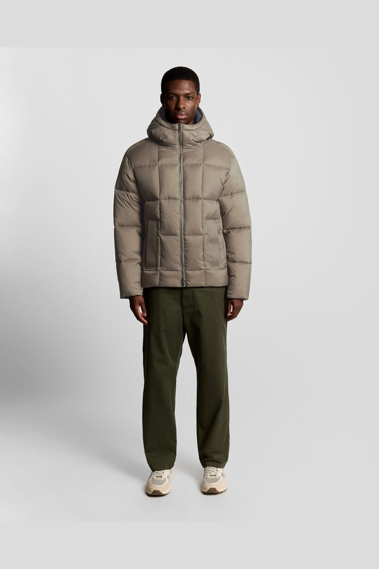 SQUARE WADDED COCOON JACKET FALCON 3