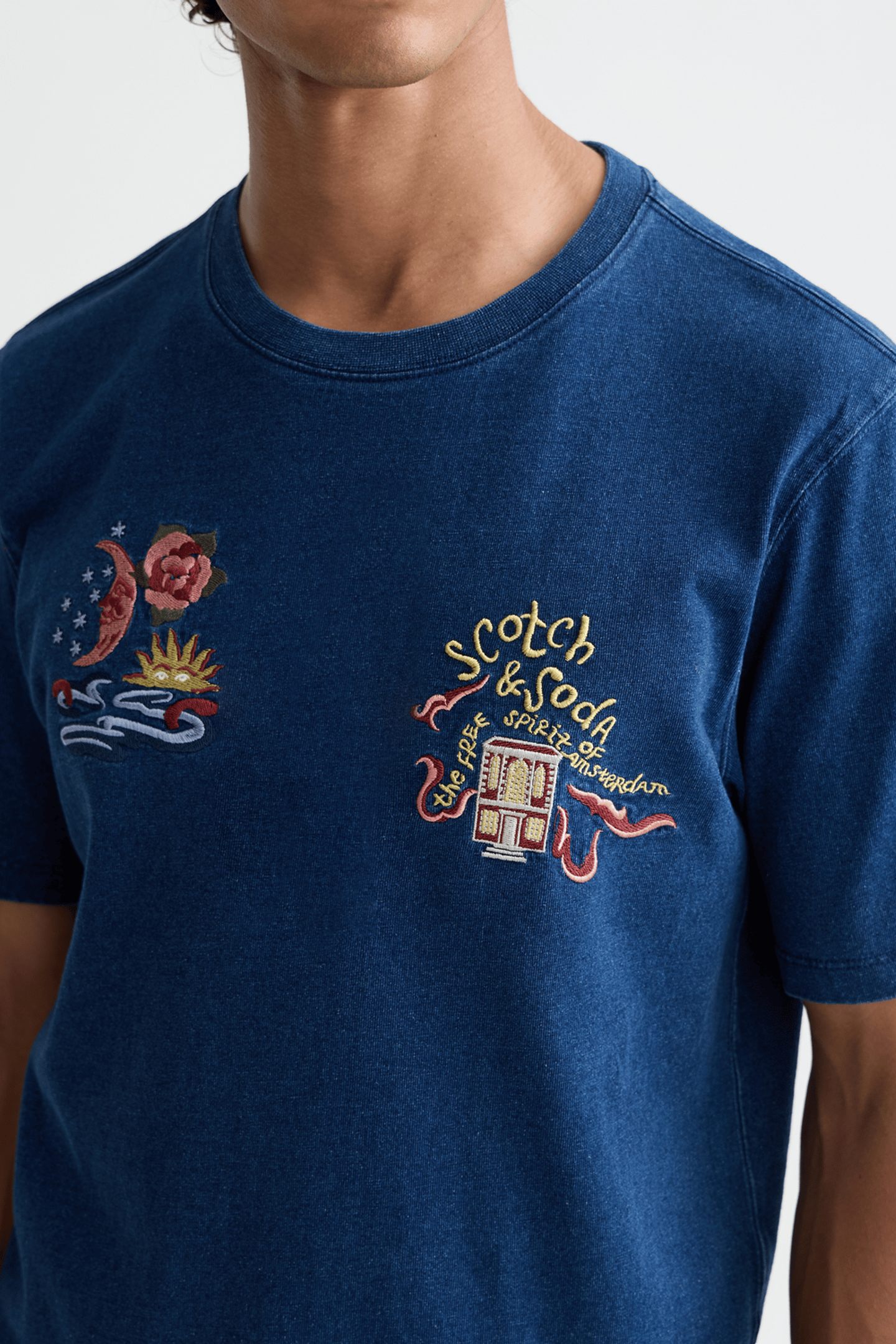THE 40TH ANNIVERSARY HEROES RELAXED-FIT INDIGO T-SHIRT NAVY 7