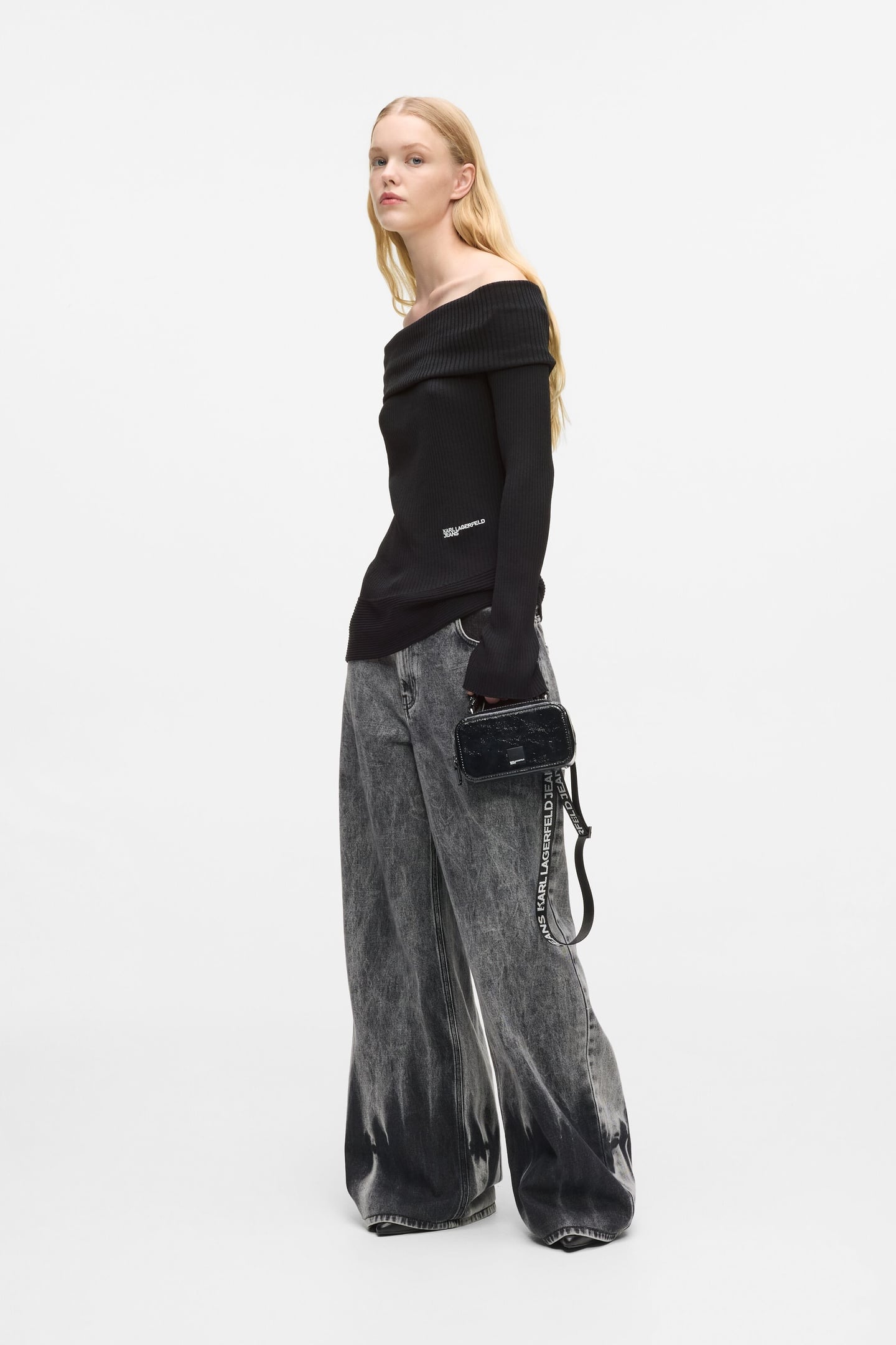 KLJ OFF SHOULDER KNIT BLACK 3