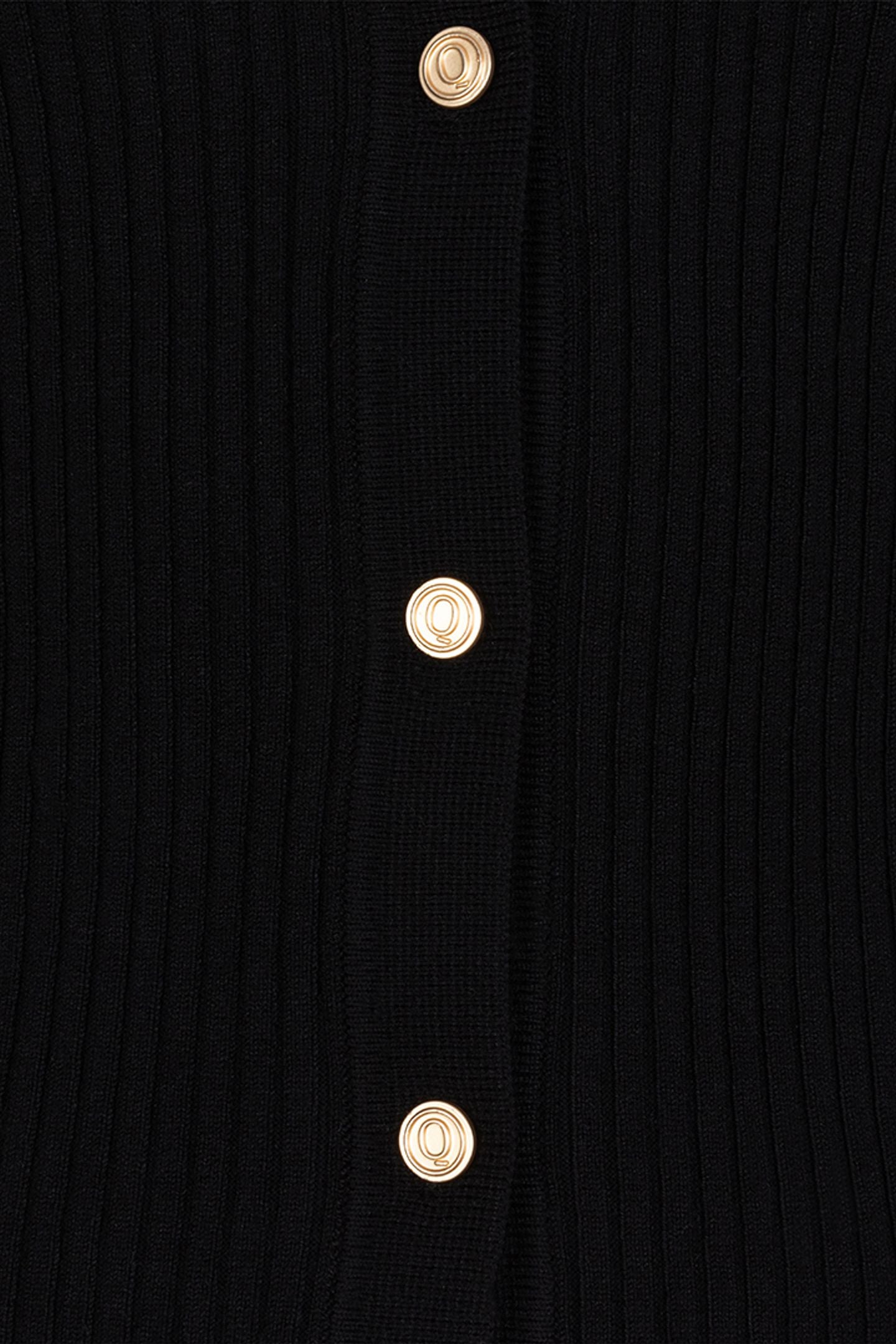 SWEATER BUTTON UP BLACK 6