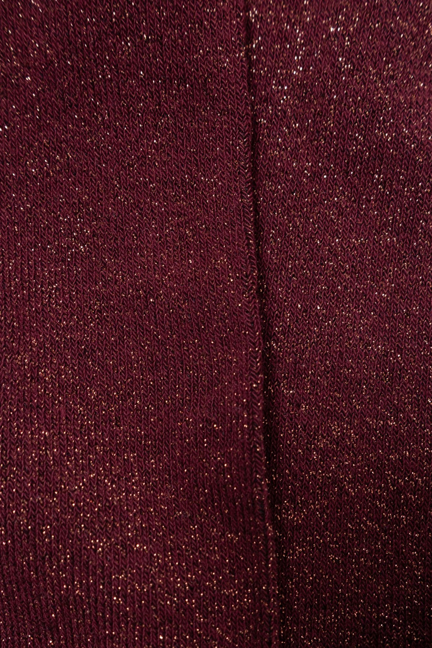 GIRLS’ BURGUNDY KNIT TIGHTS WITH COPPERY GLITTER 5