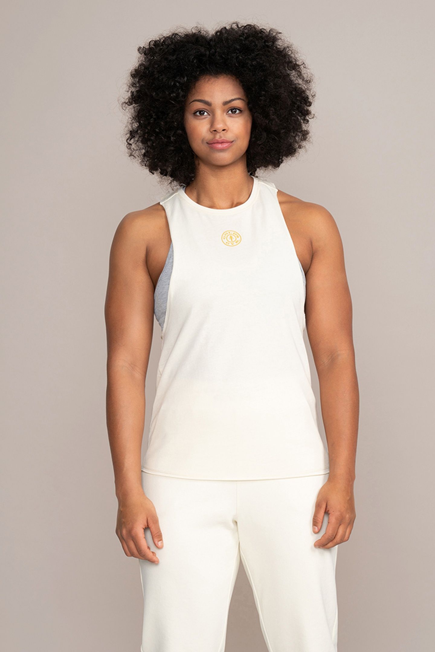LADIES MODERN TANK OFF-WHITE 1