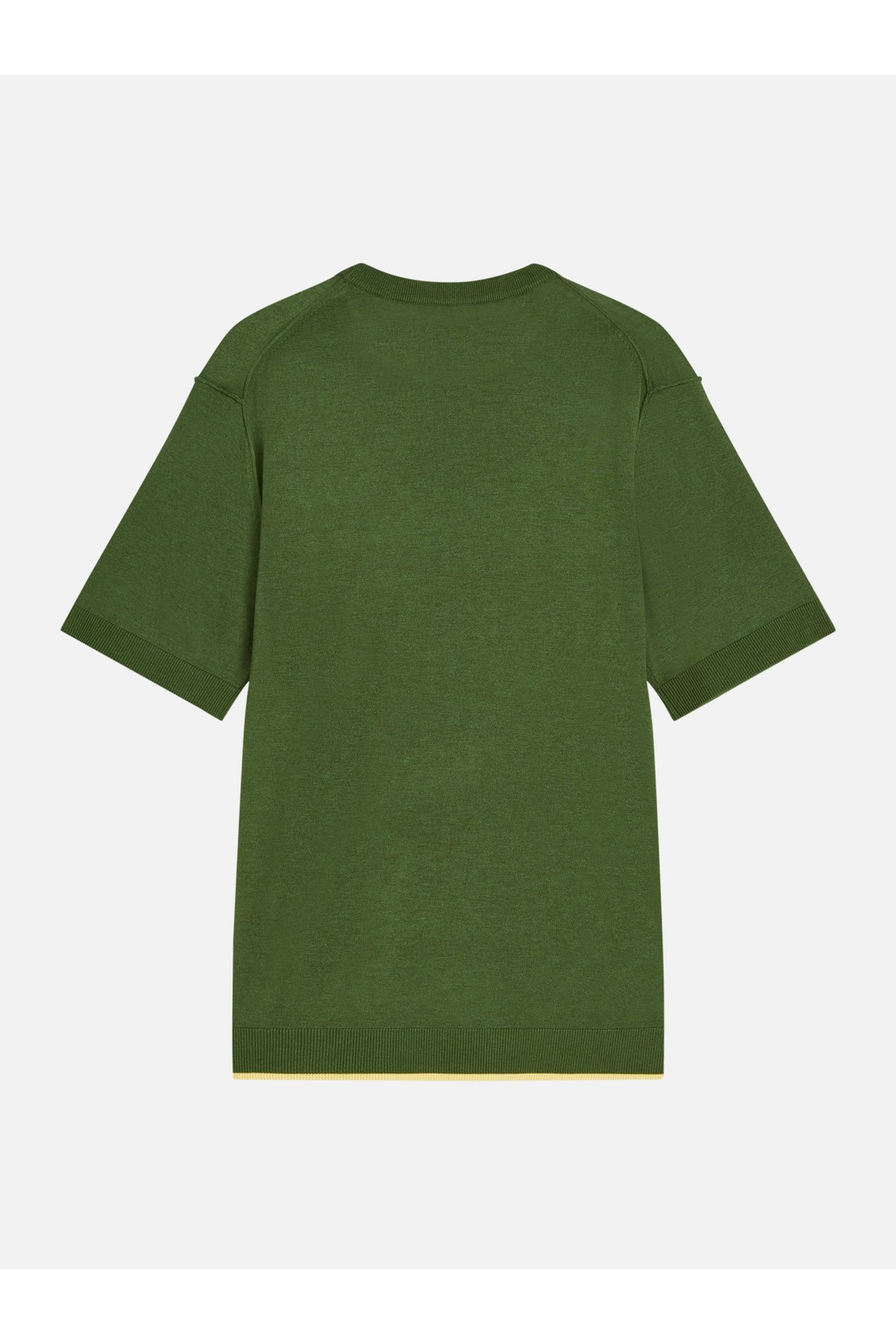 KNITTED RELAXED-FIT T-SHIRT DARK GREEN 2