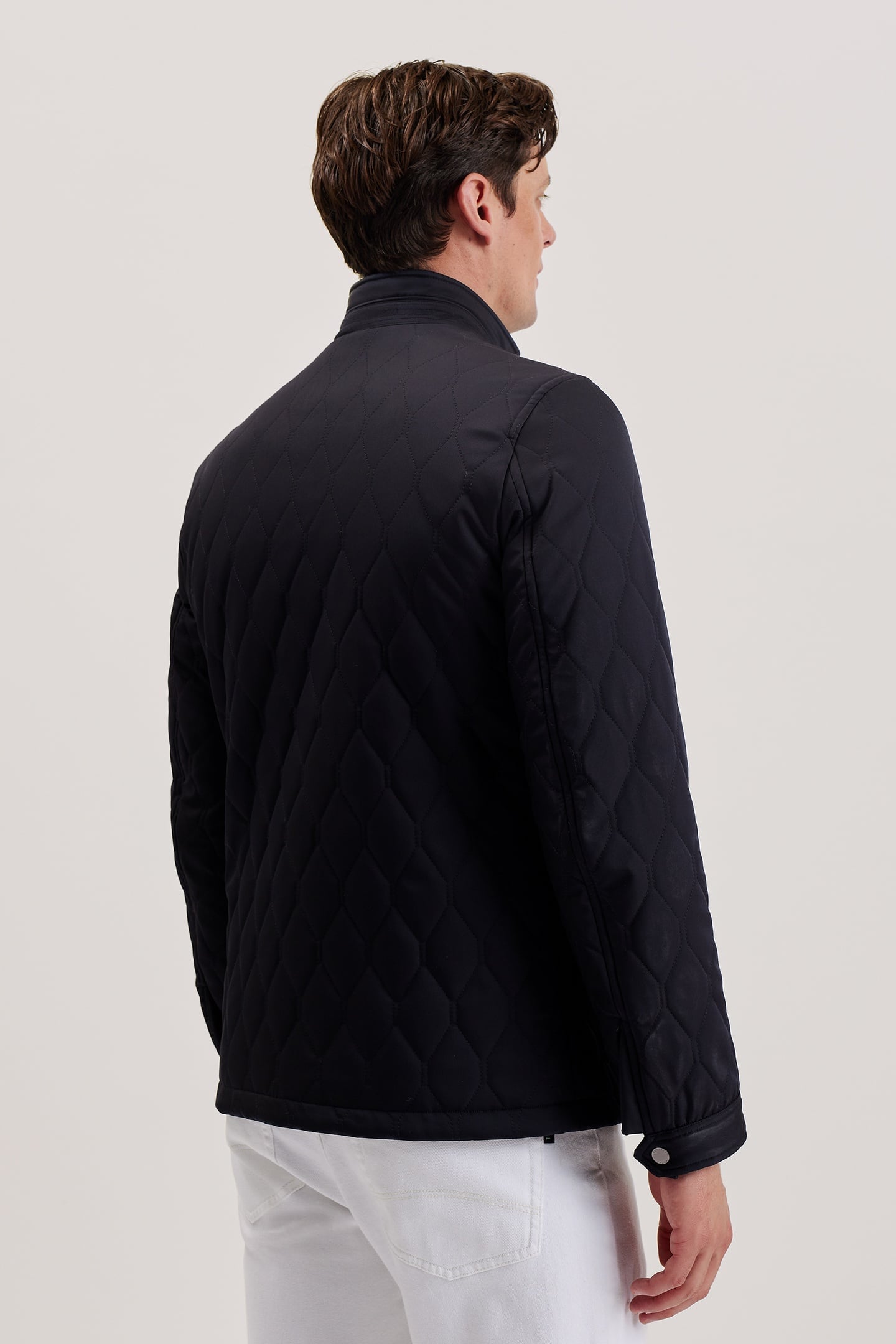 ZAMPA QUILTED FUNNEL JACKET NAVY 2