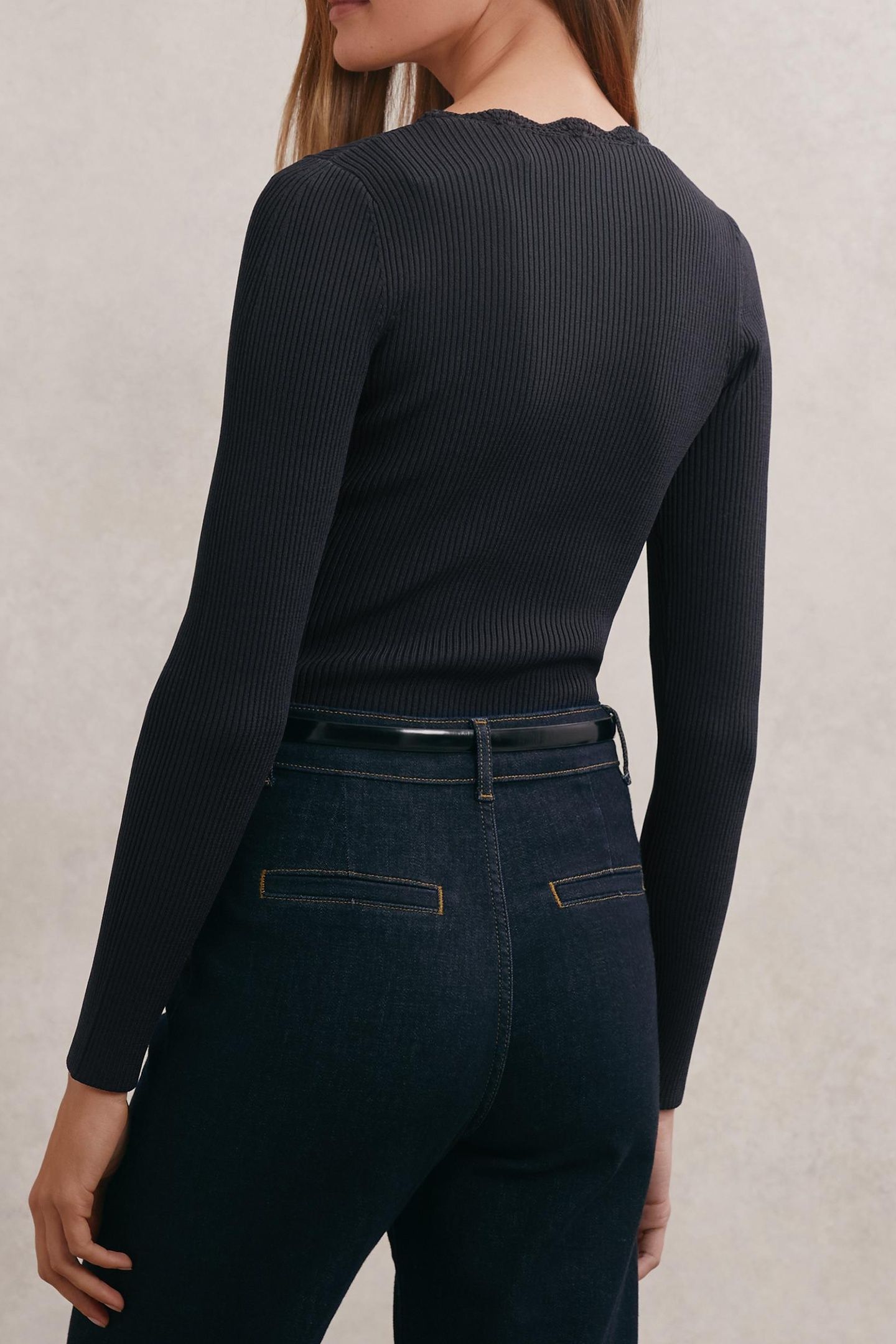CROCHET STITCH TOP NAVY 2
